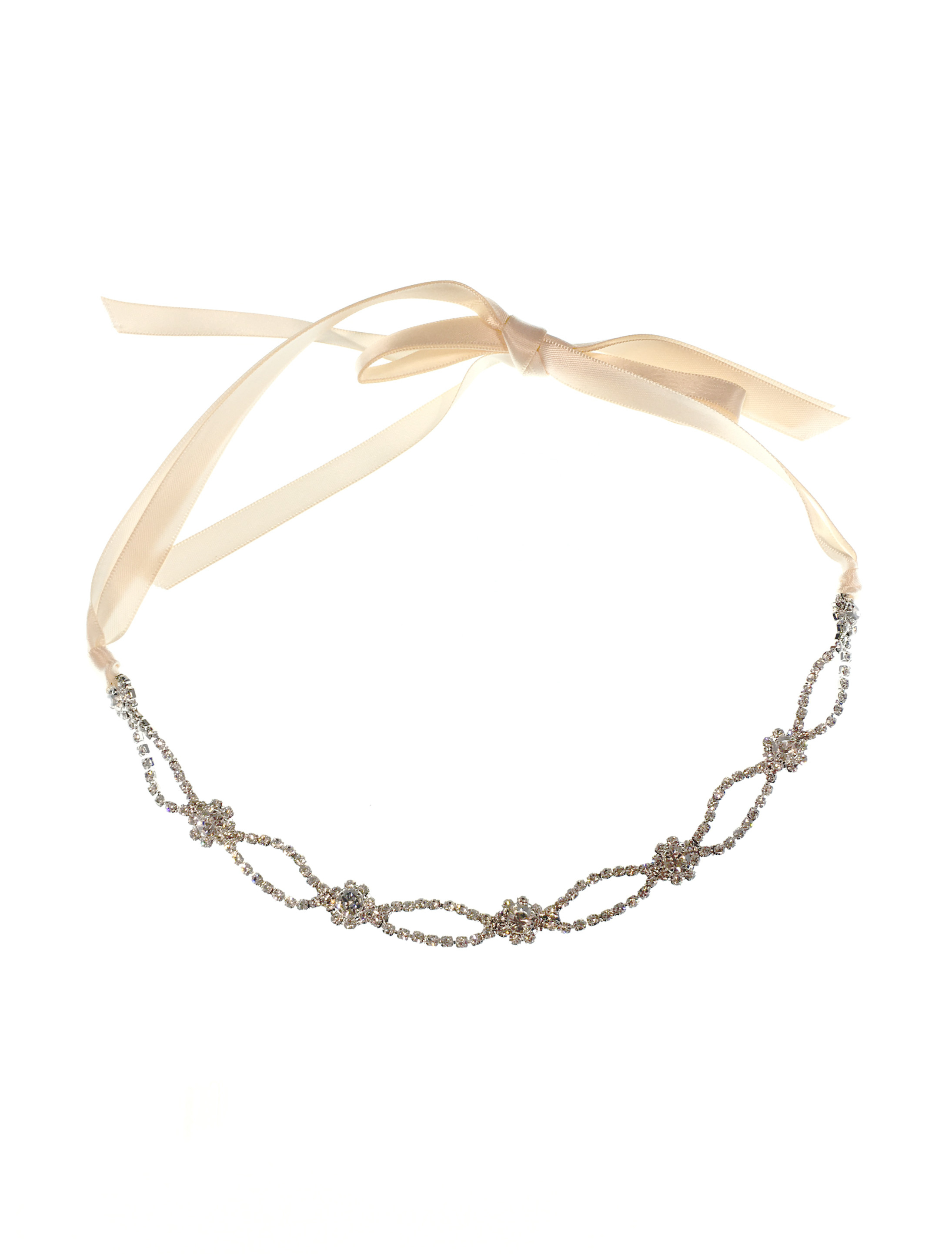 Stirnband silber mit Kristallen Stirnband silber mit Kristallen