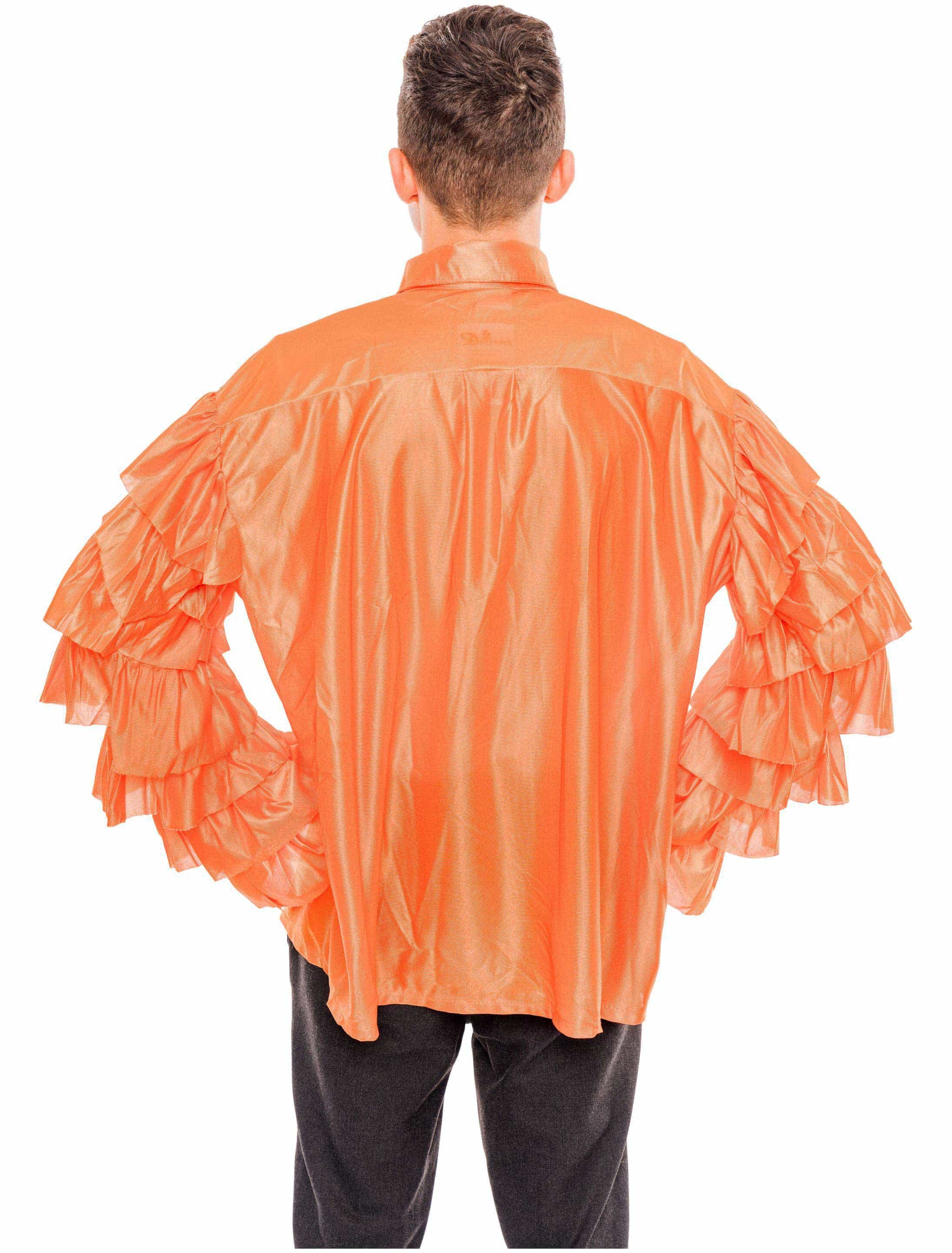 Rüschenhemd Limbo orange one size