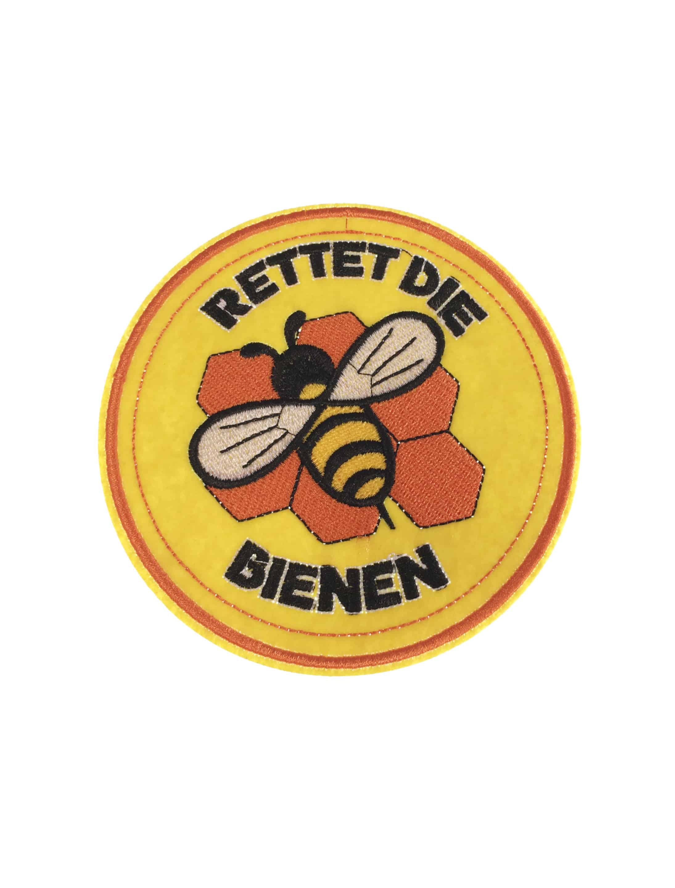 Aufnäher/Bügelbild Rettet die Bienen 125mm