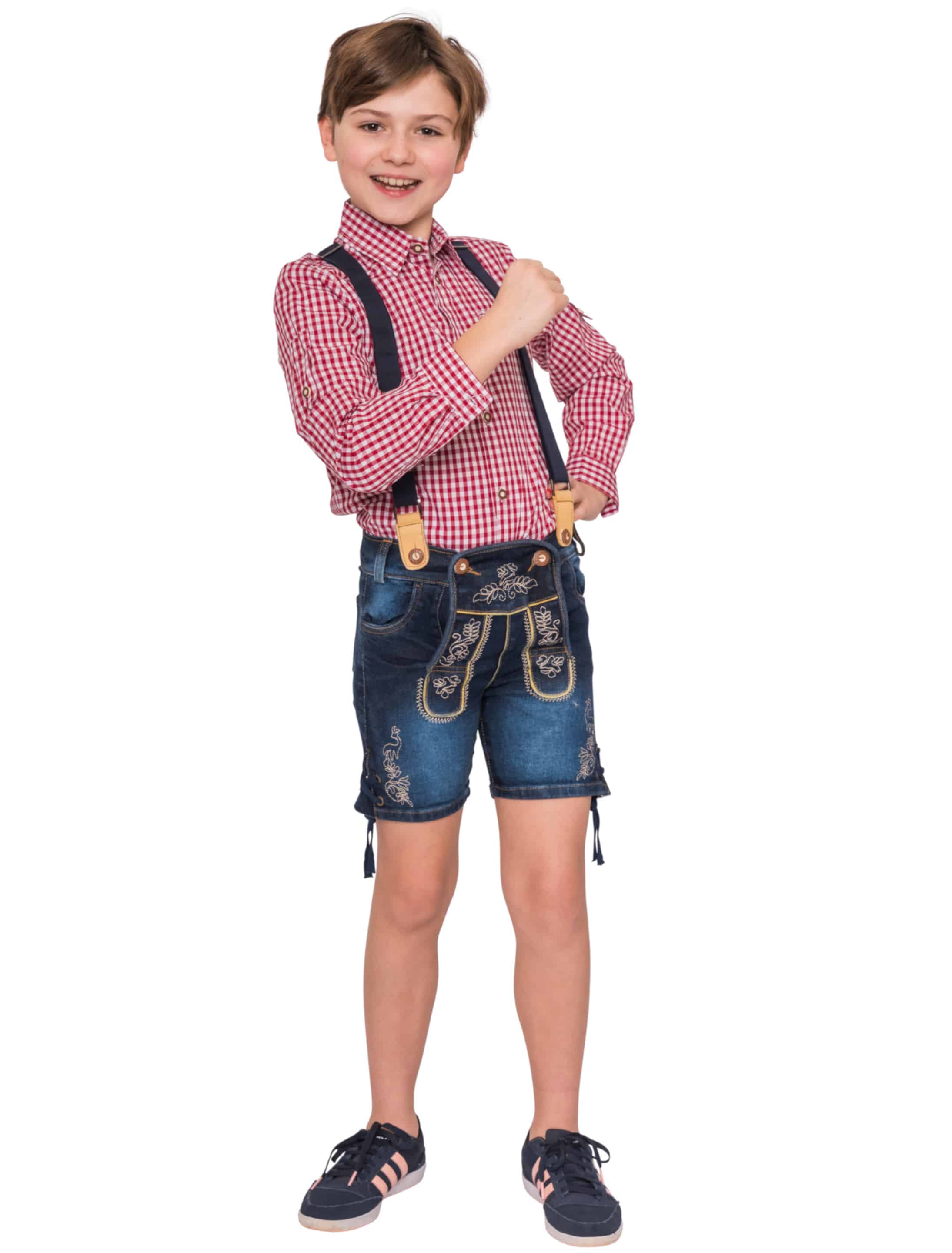 Trachtenjeans kurz Kinder Jungen blau 116