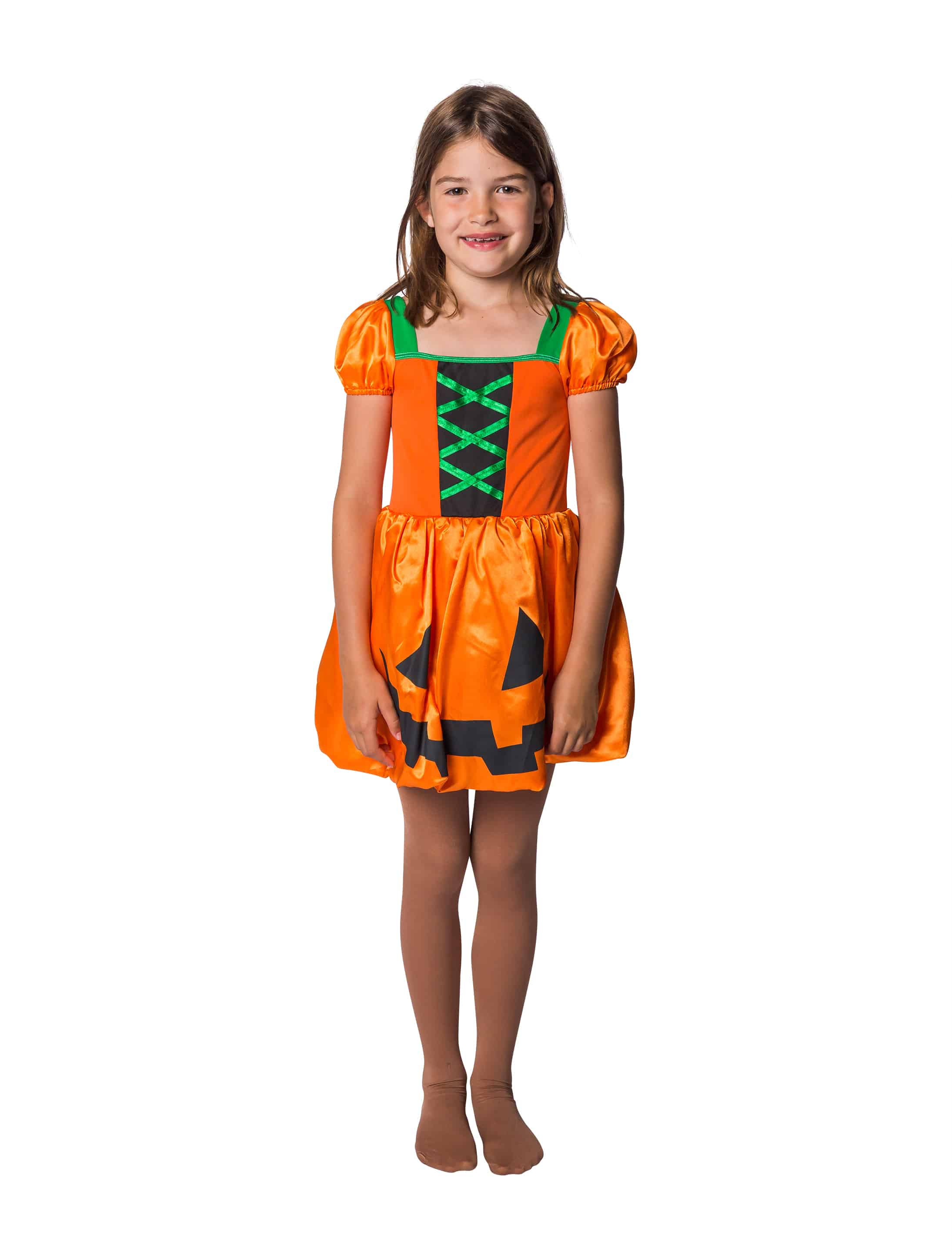 Kleid Kürbis Kinder orange 7-8 Jahre