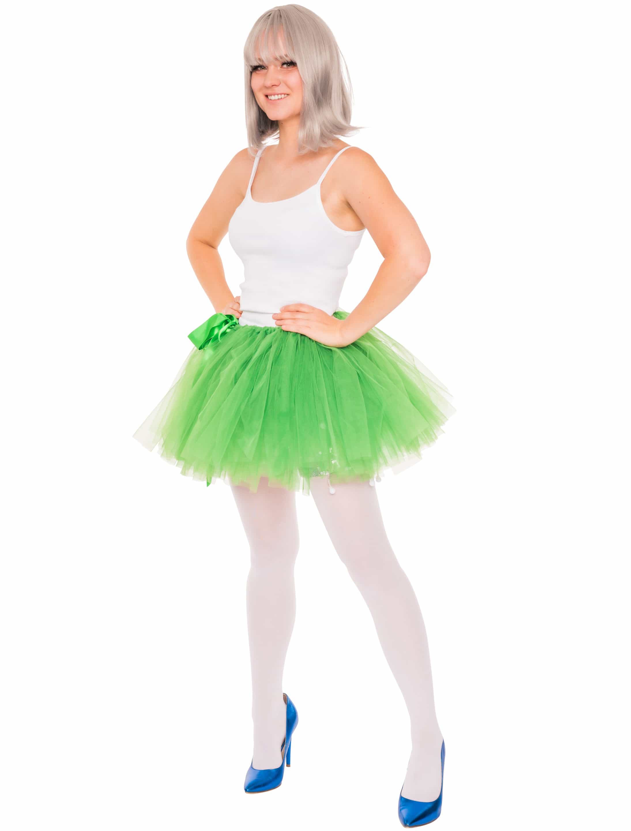 Tüllrock mit LED Damen grün one size Tüllrock mit LED Damen grün one size