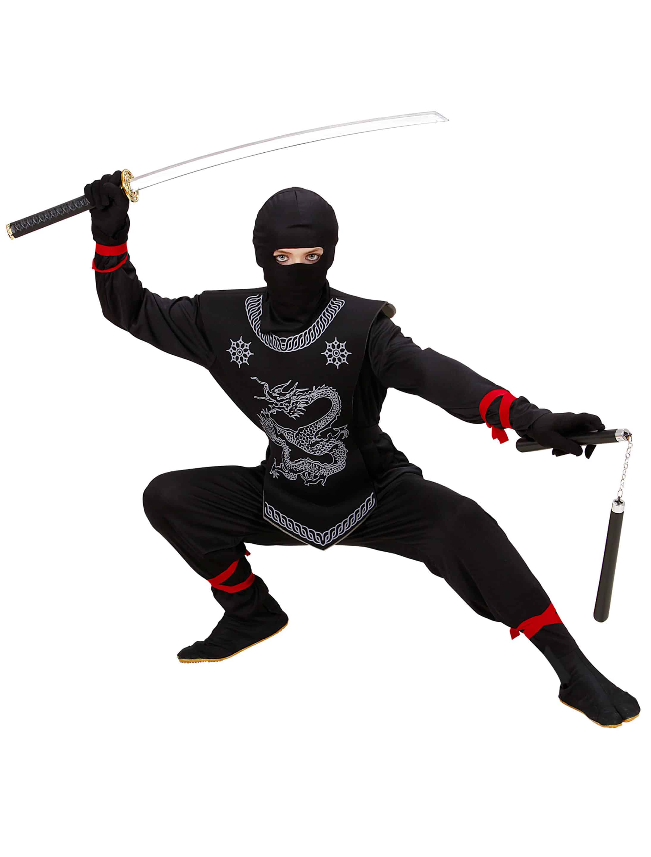 Ninja Dragon Kinder 4-tlg. schwarz 158