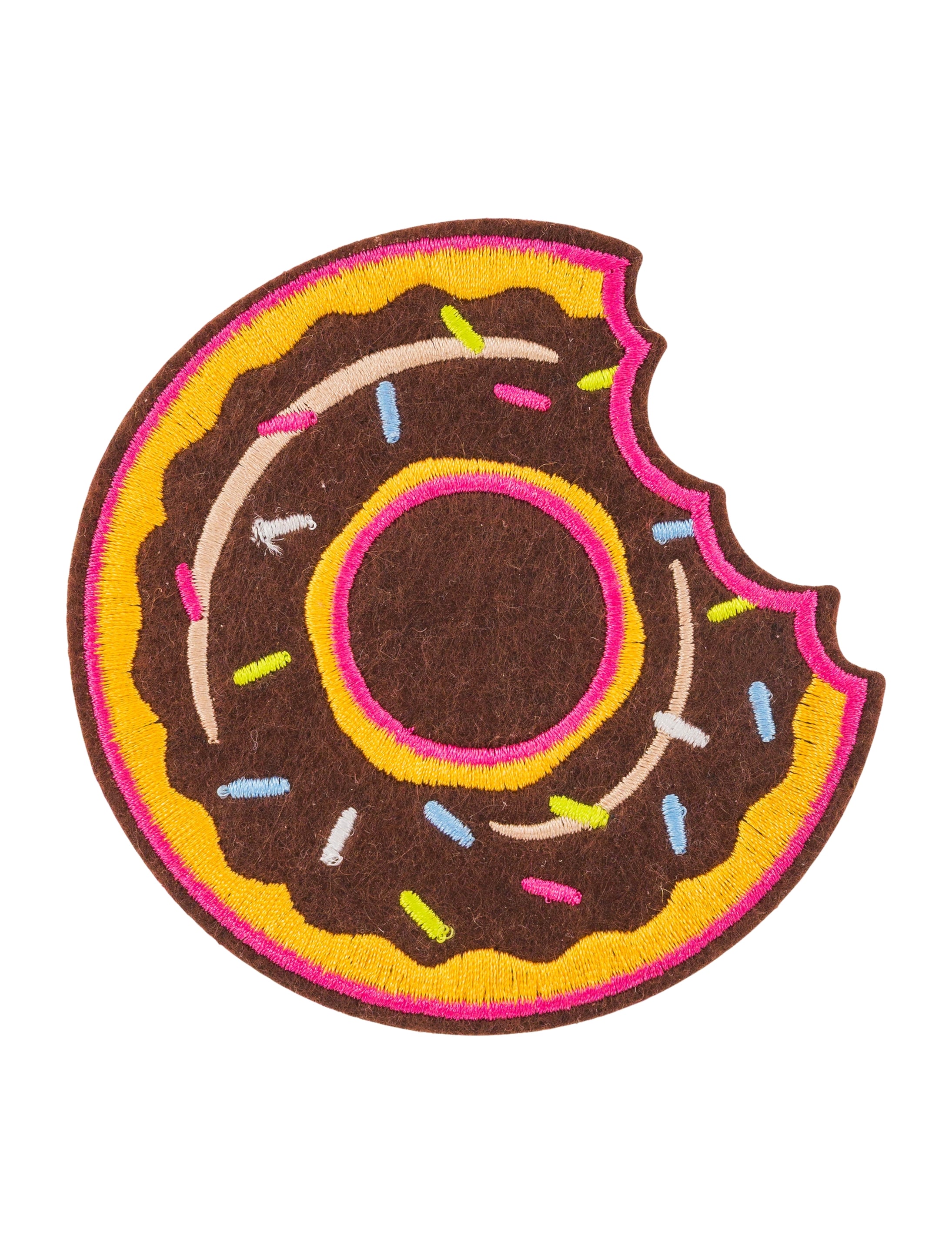 Bügelpatch Donut 9,5cm bunt