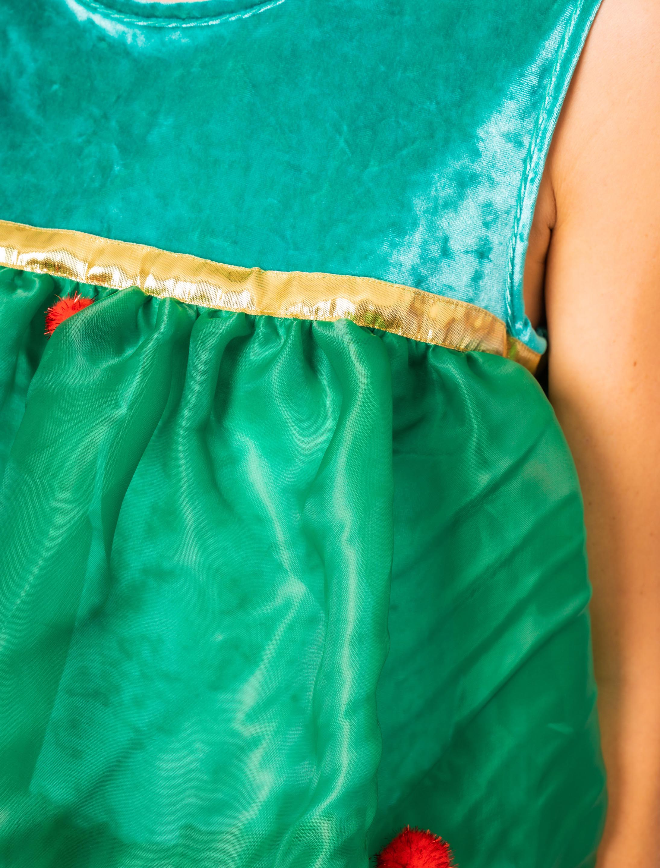 Kleid Weihnachtsbaum mit Tüll Damen grün S/M Kleid Weihnachtsbaum mit Tüll Damen grün S/M