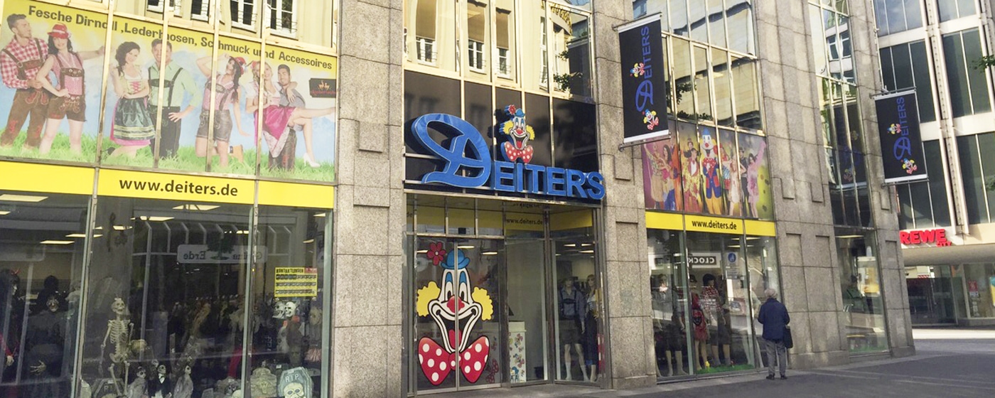 Deiters Kostümladen in Stuttgart Aussenansicht