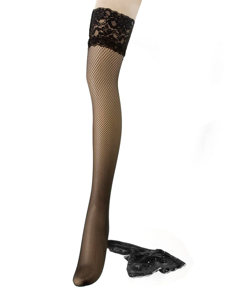 Netzstrumpfhose fein Damen schwarz L/XL