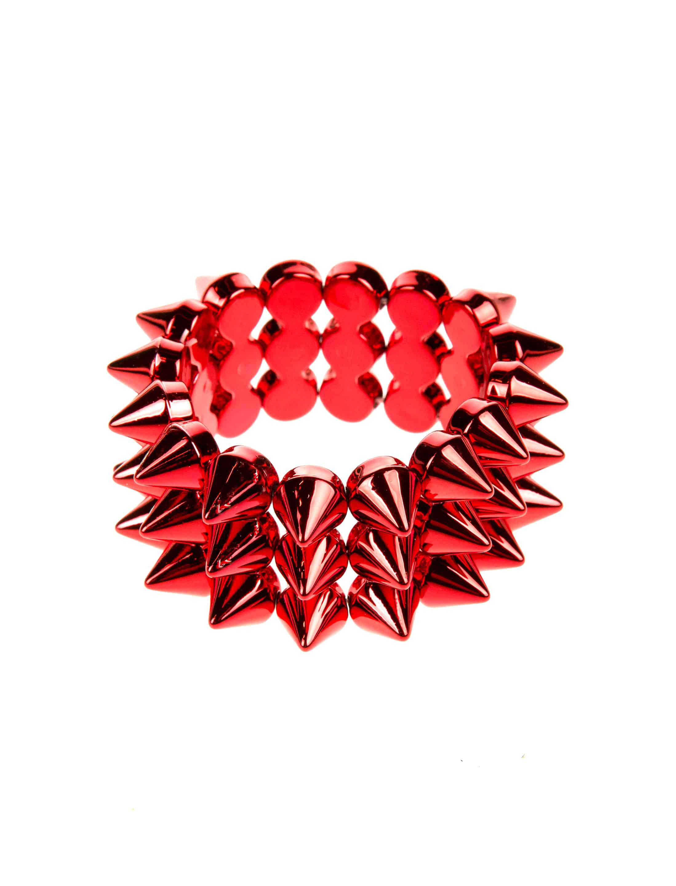 Armband mit Nieten rot