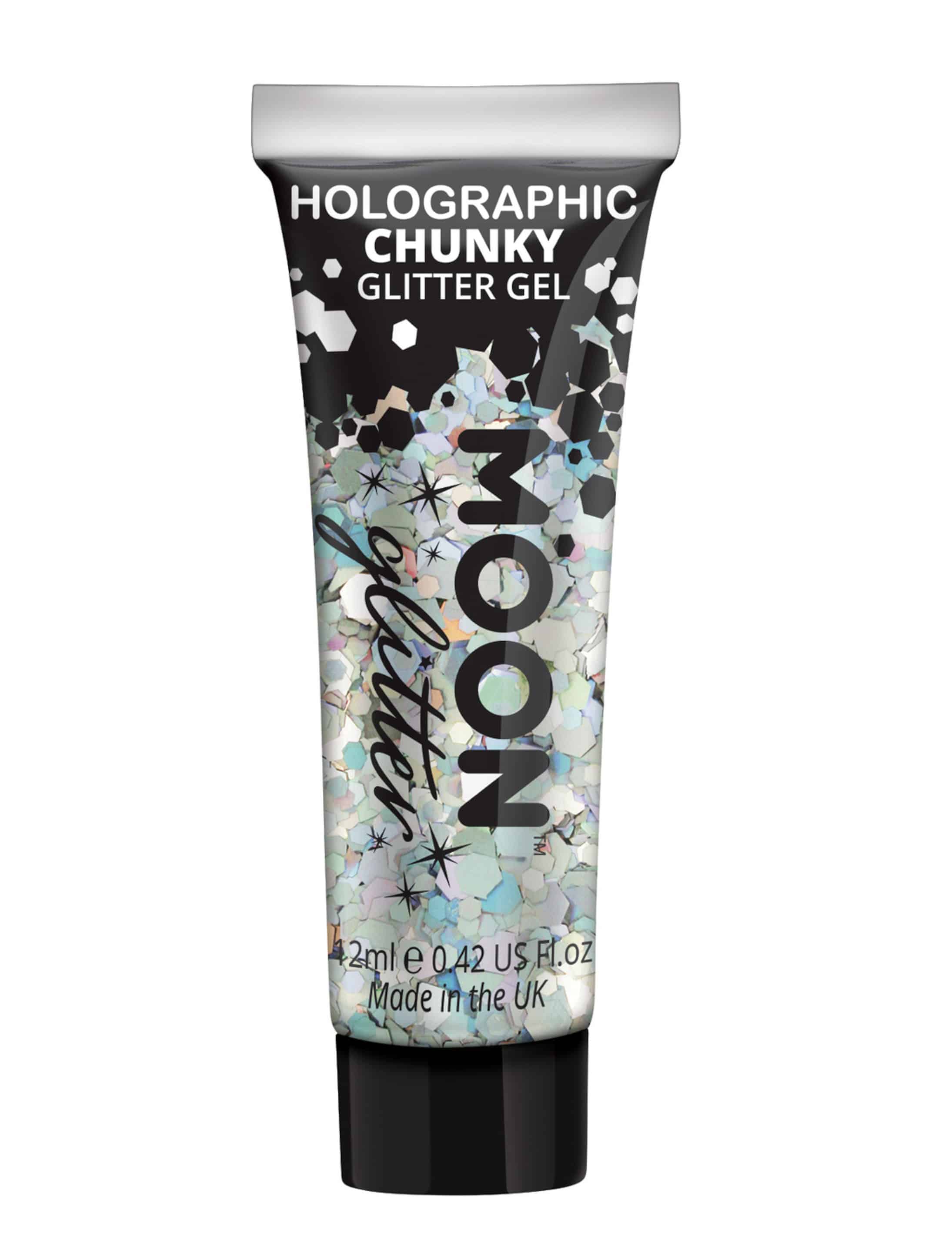 Glitzergel Chunky Holographic 12ml silber