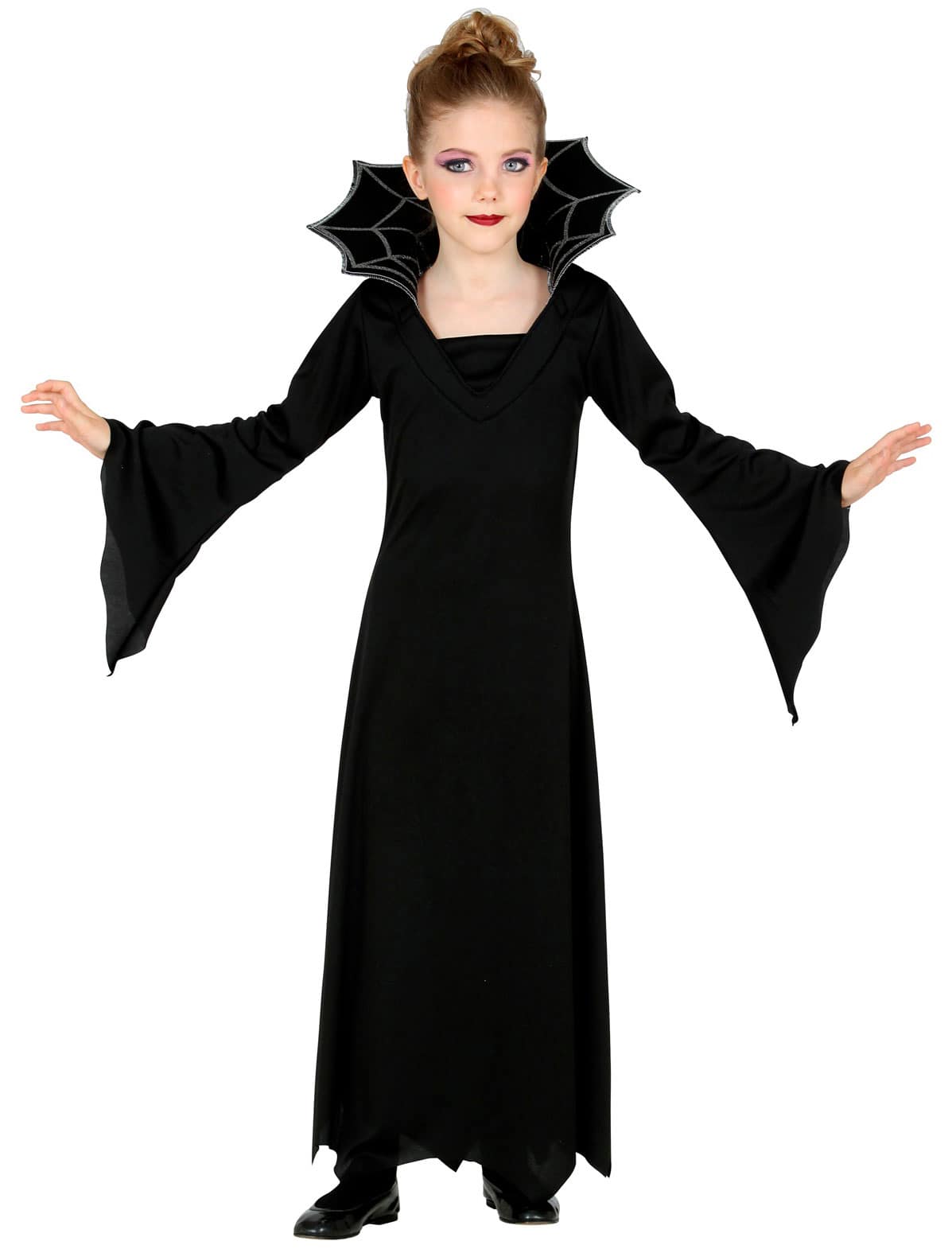 Kleid Vampir Kinder schwarz 128