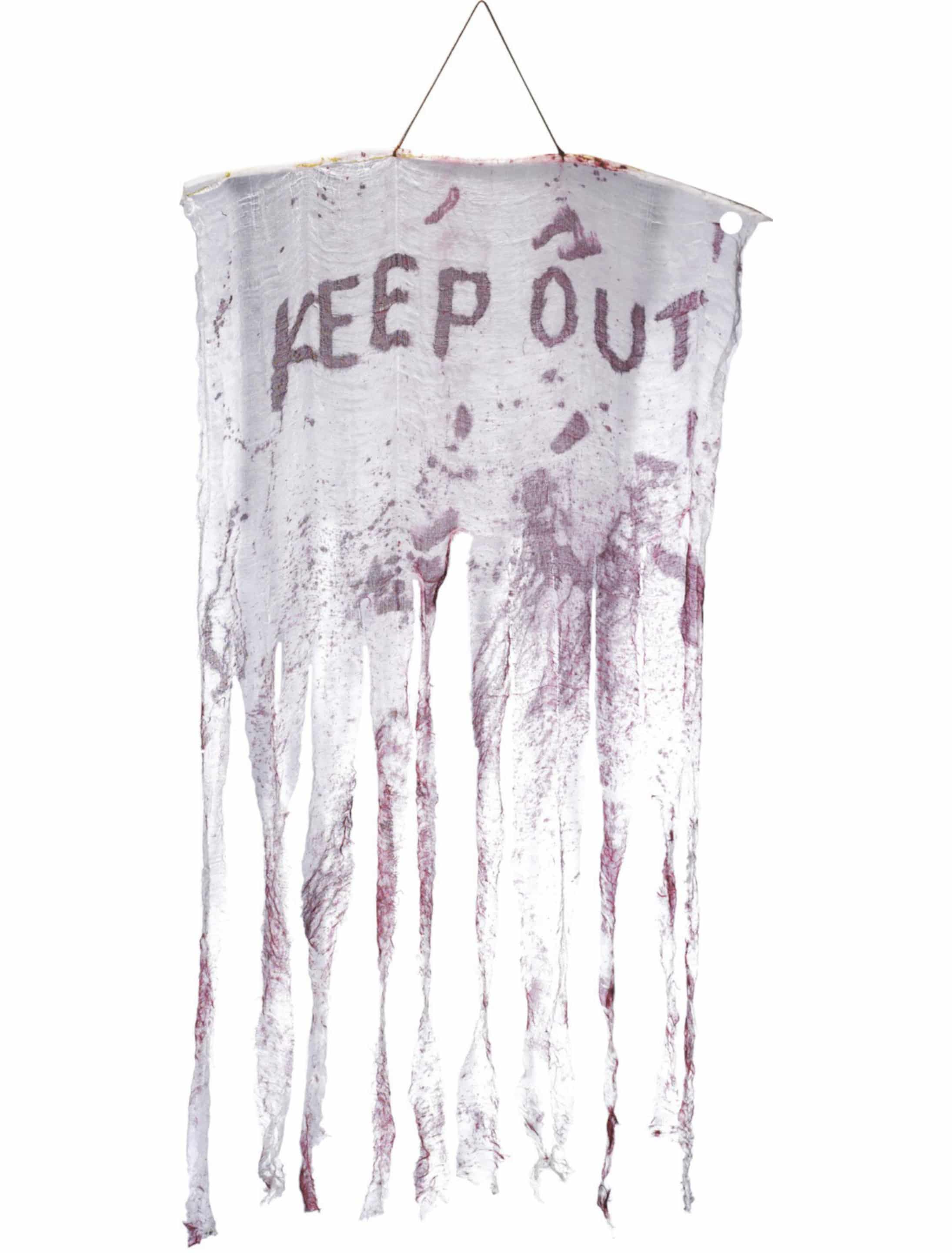 Wanddeko Keep out weiß/rot