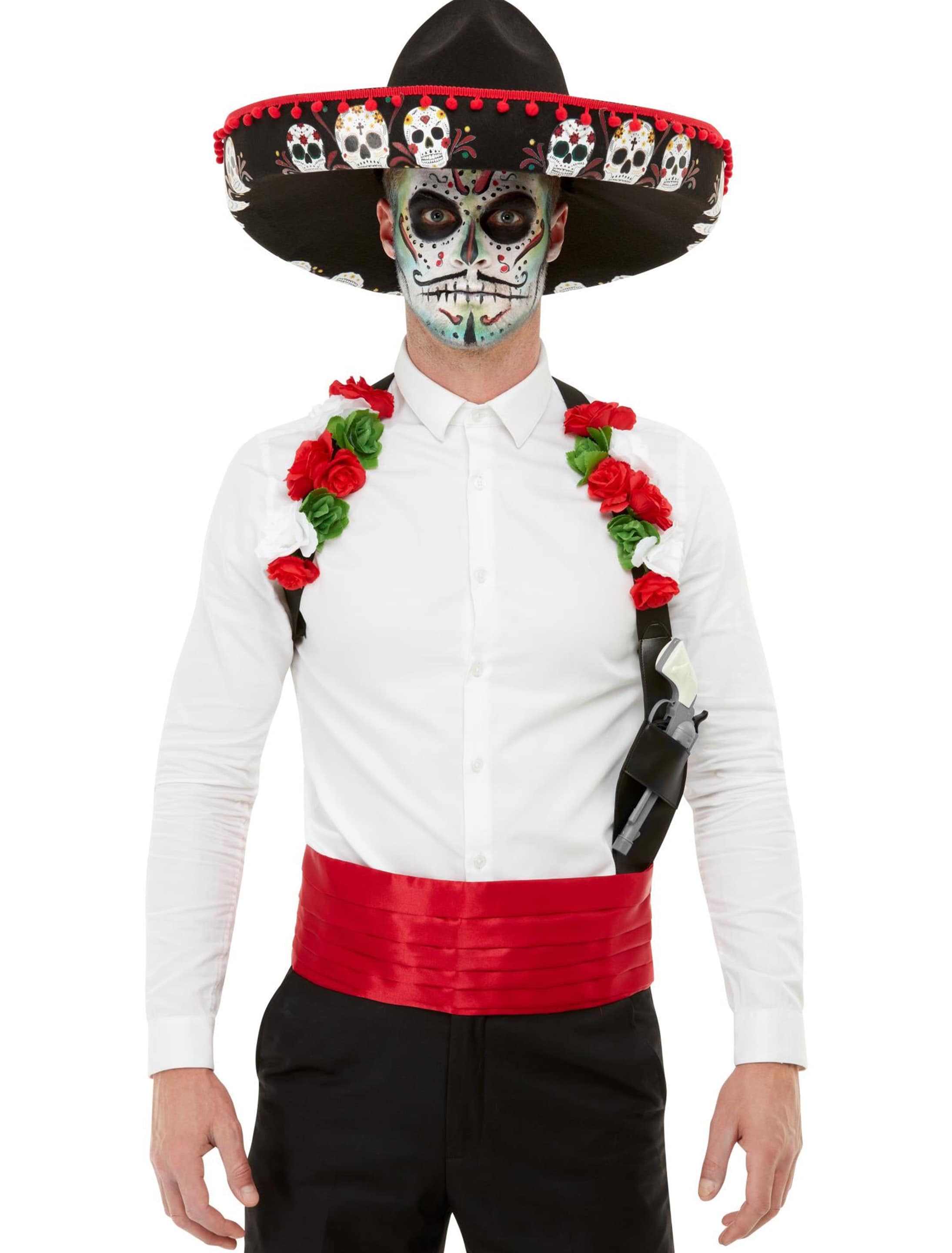 Set Day Of The Dead 3-tlg. Herren schwarz/weiß/rot one size