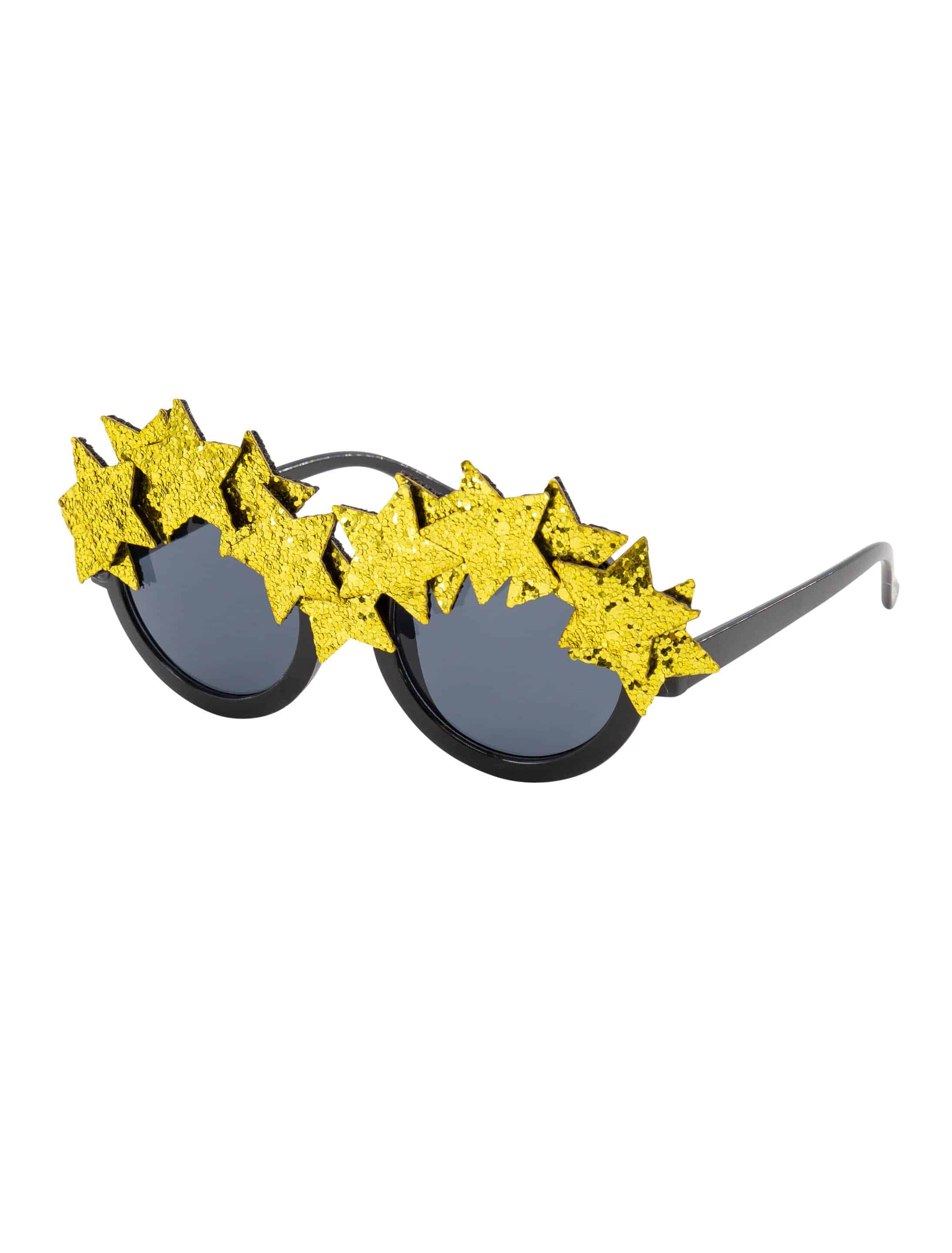 Brille mit goldenen Sternen schwarz/gold