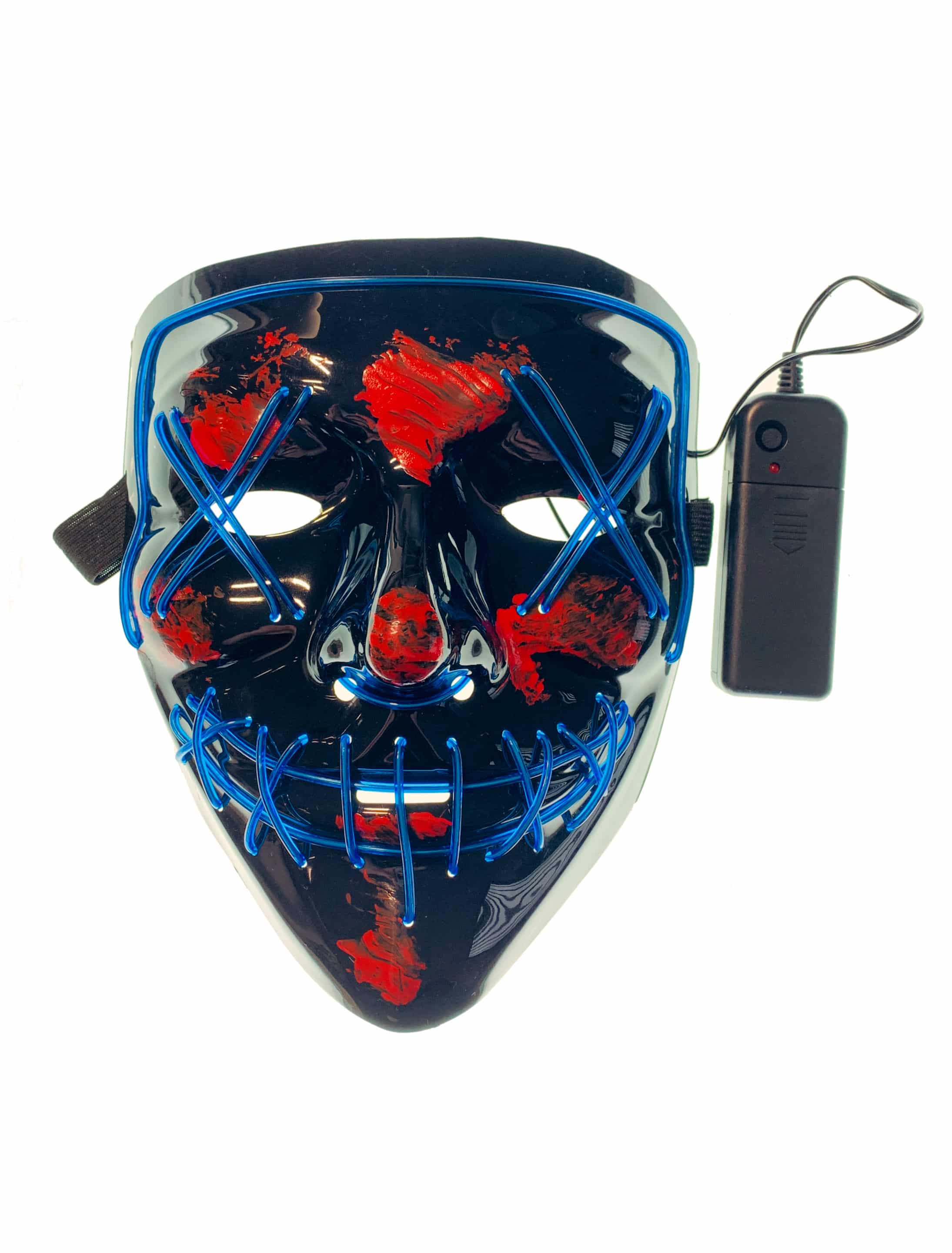 LED Maske Anonym blau