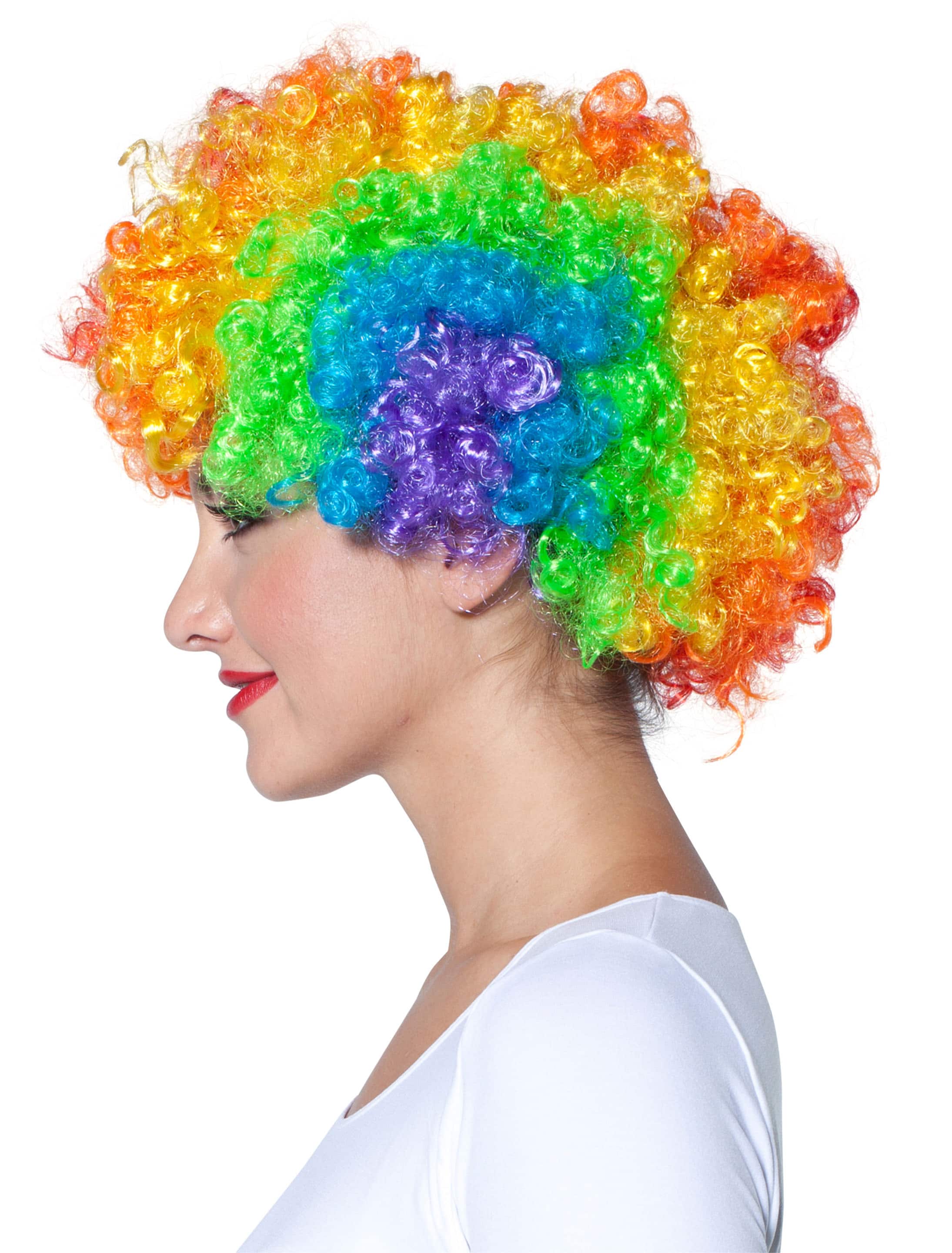 Perücke Clown Regenbogen rainbow one size