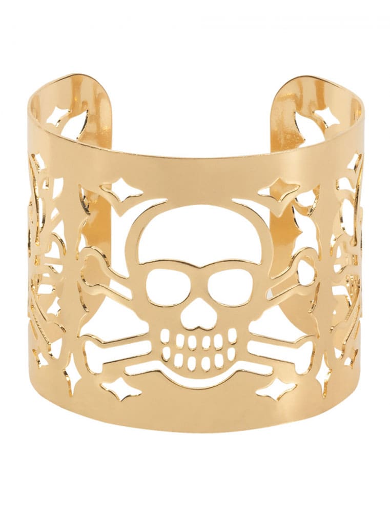 Armreif Totenkopf gold