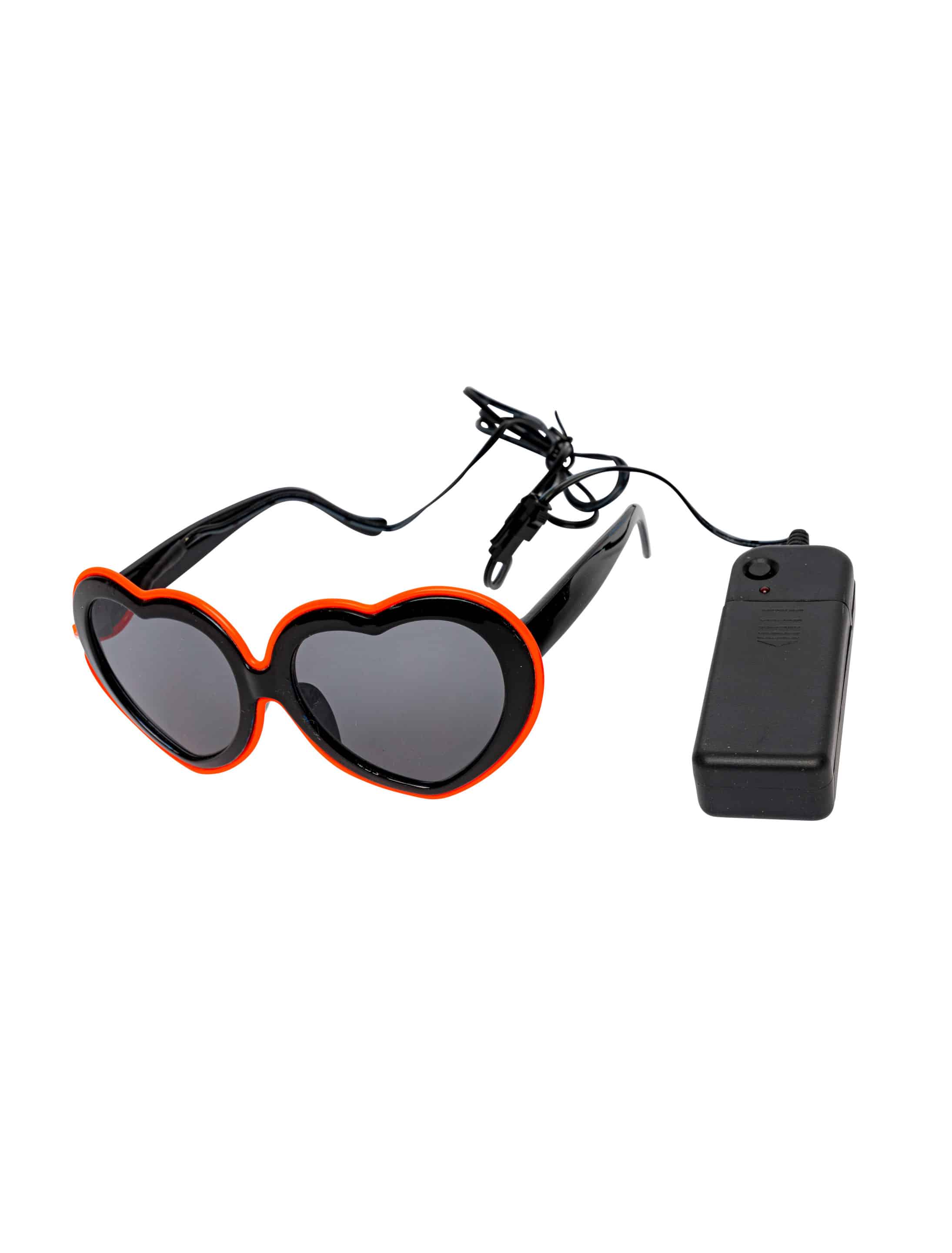 LED Leuchtbrille Herzform rot