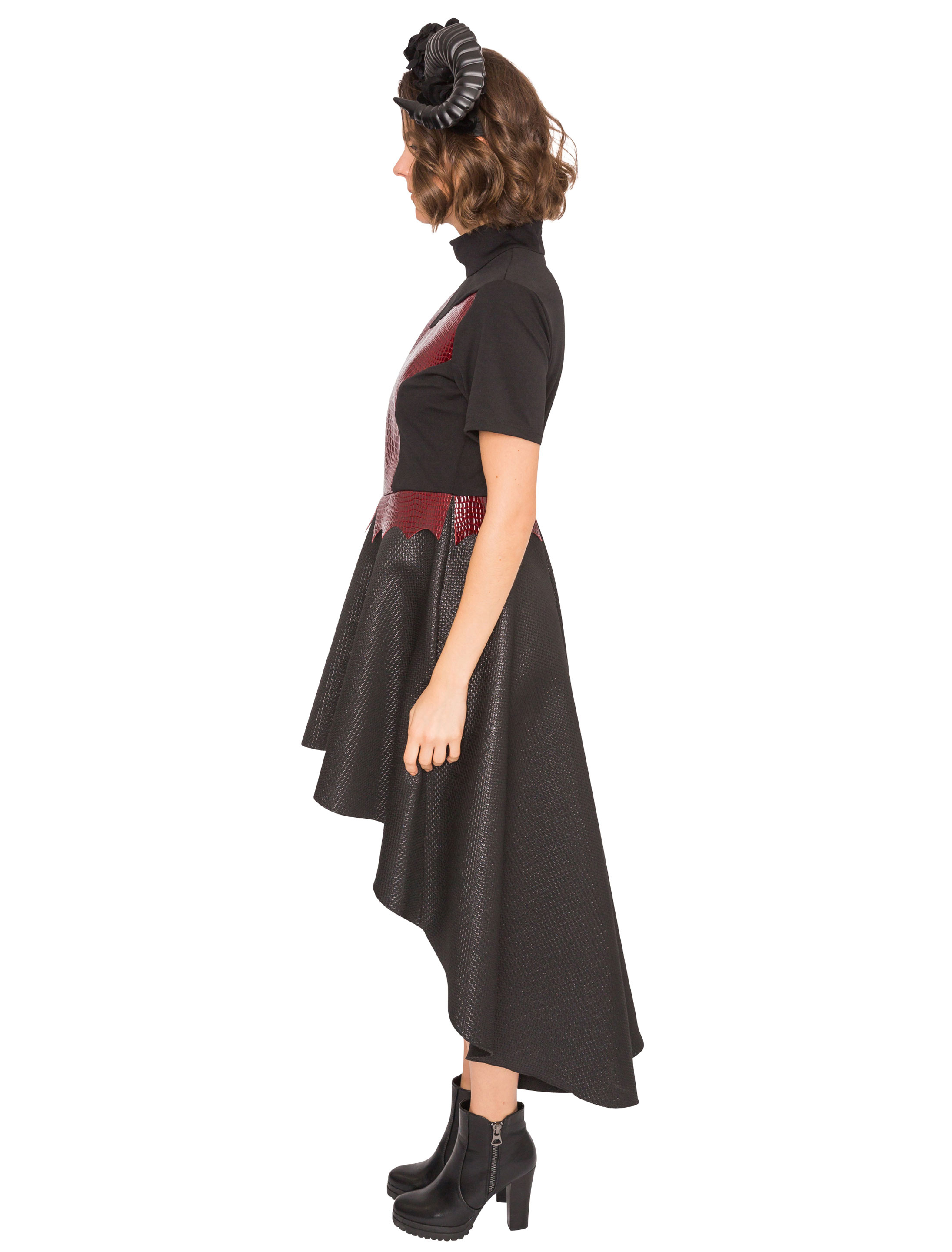 Kleid Teufel Damen schwarz/rot XL