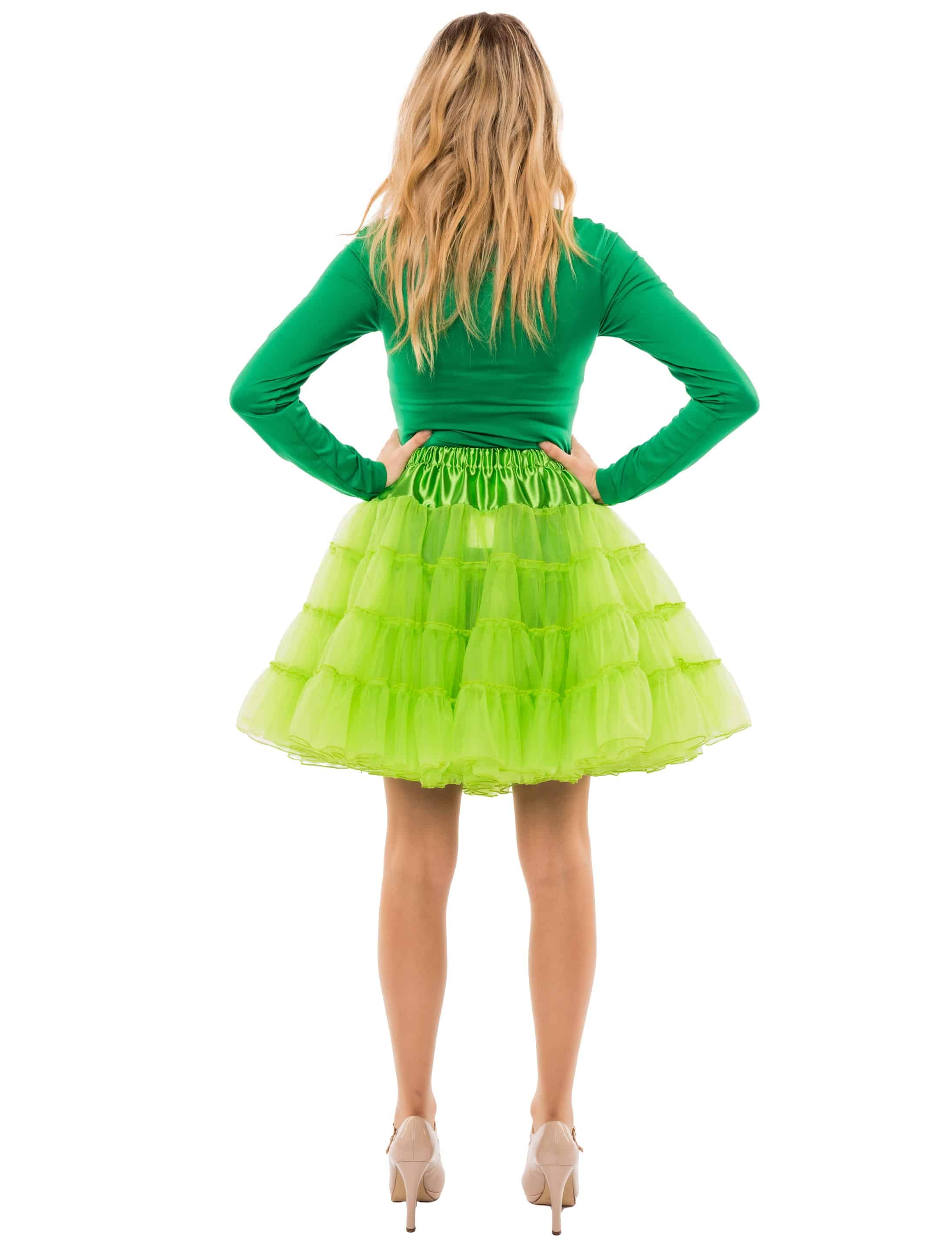 Petticoat dreilagig Damen neongrün one size