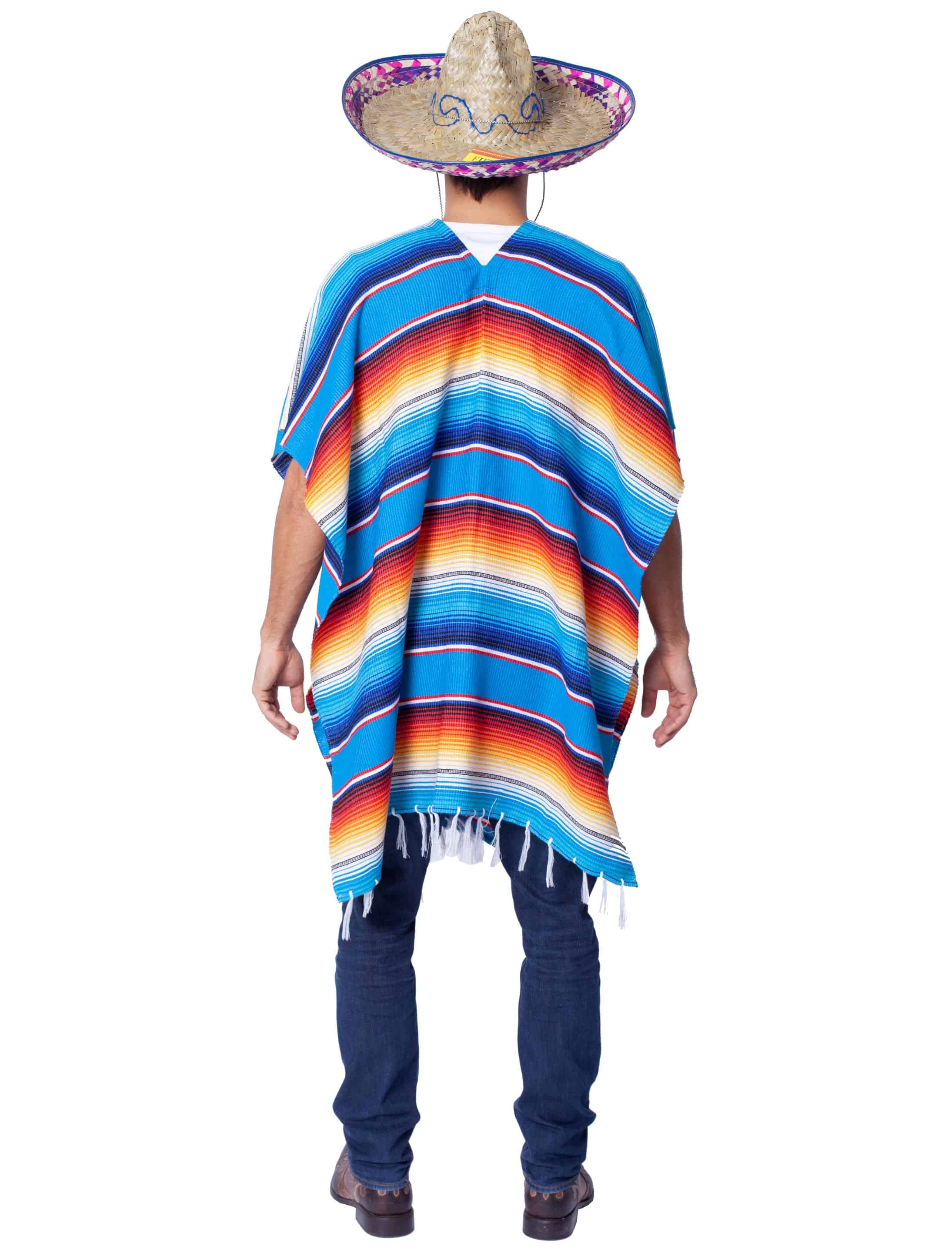 Poncho bunt gestreift