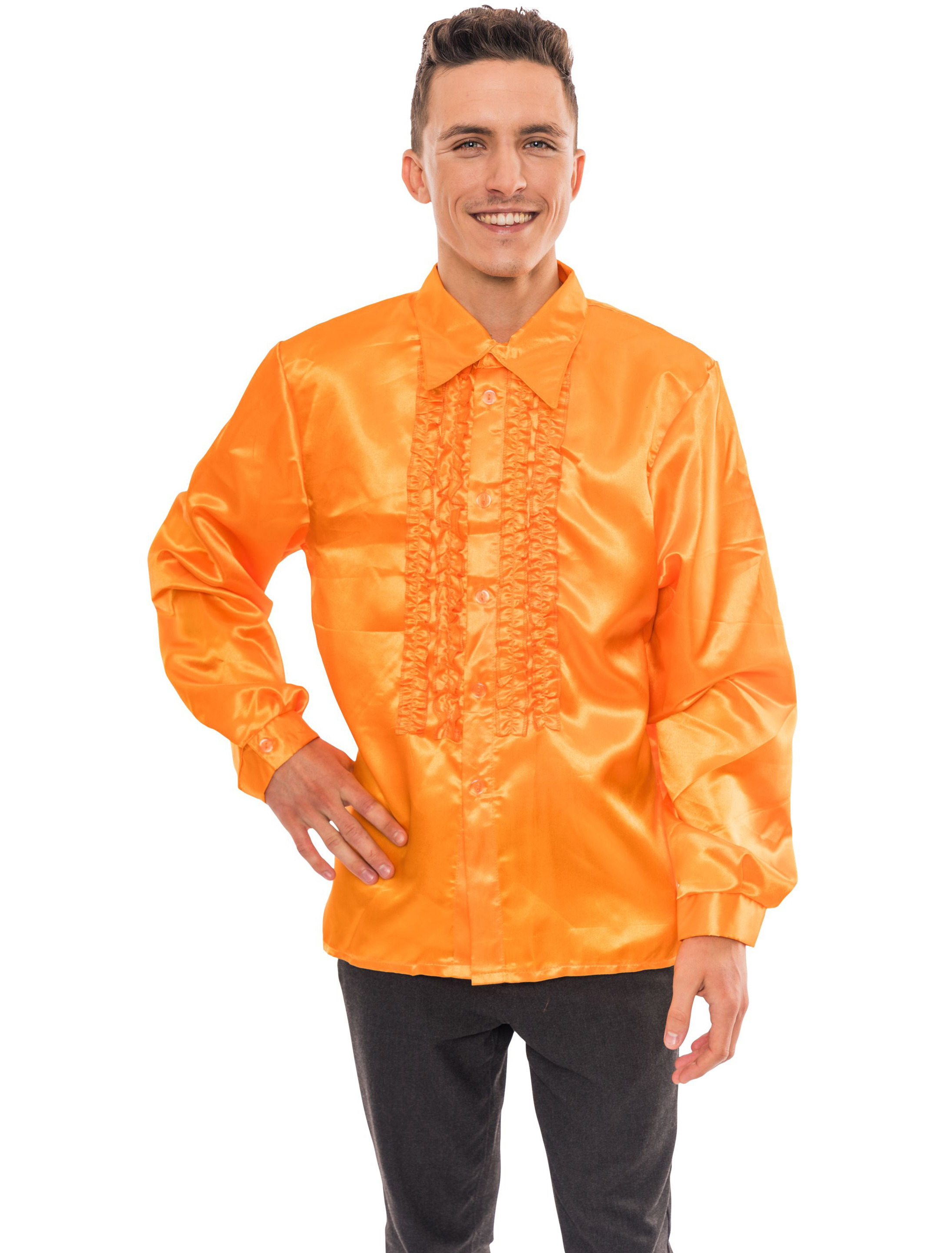 Discohemd Herren orange XL