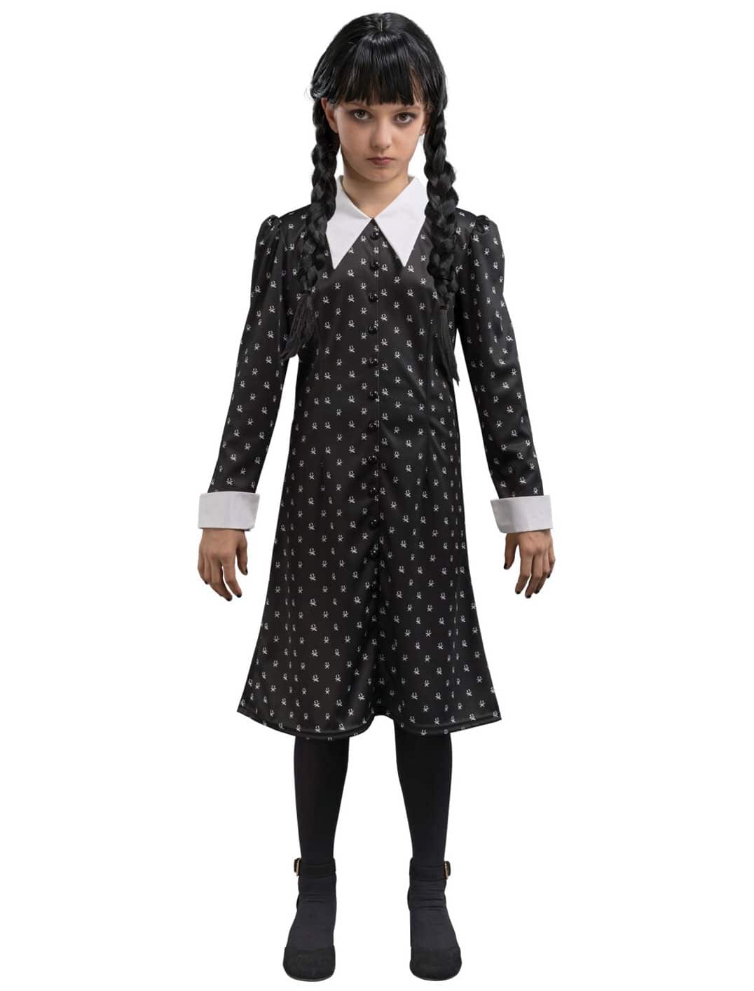 Kleid Wednesday Addams schwarz 164