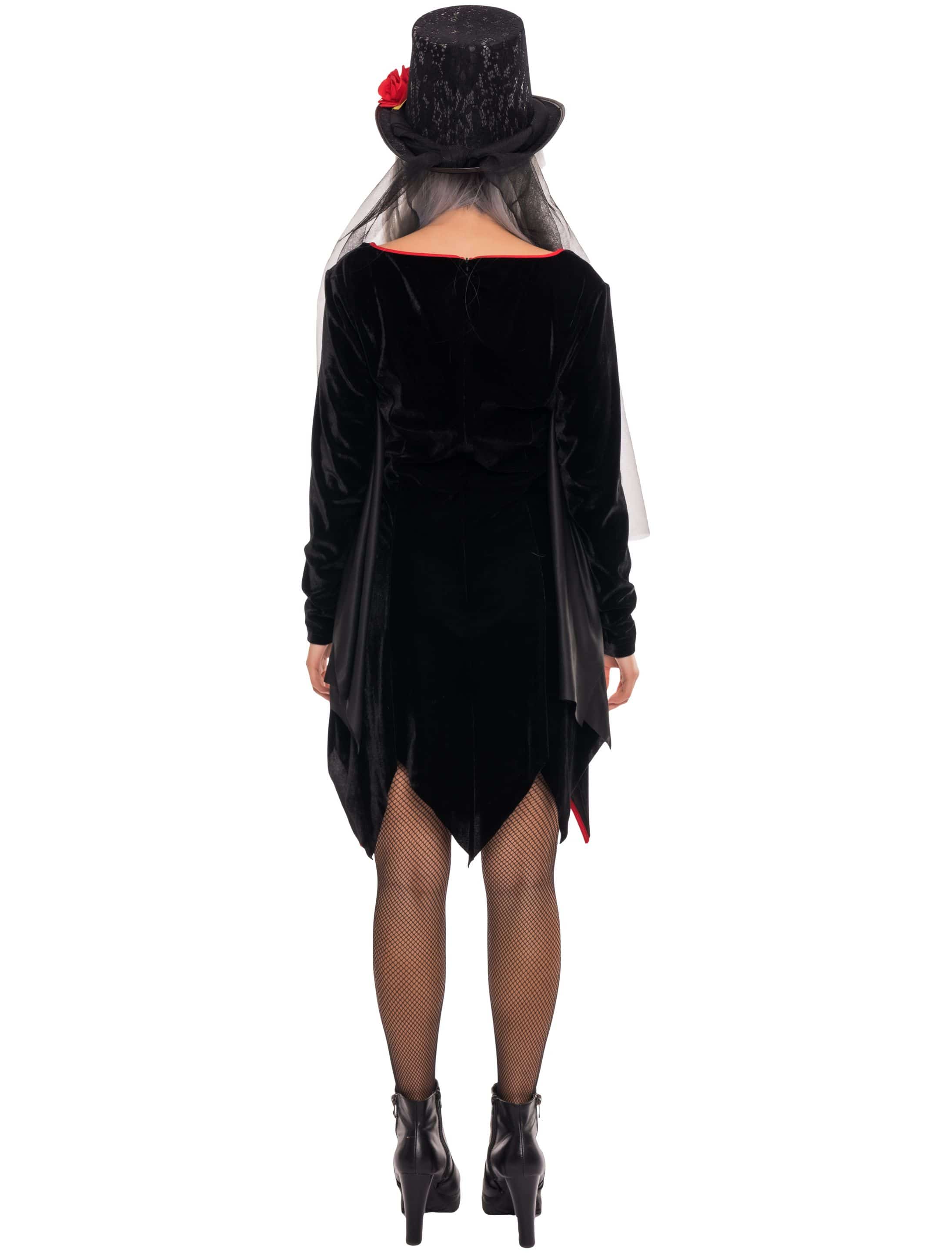 Kleid Fledermaus Damen Damen schwarz L/XL