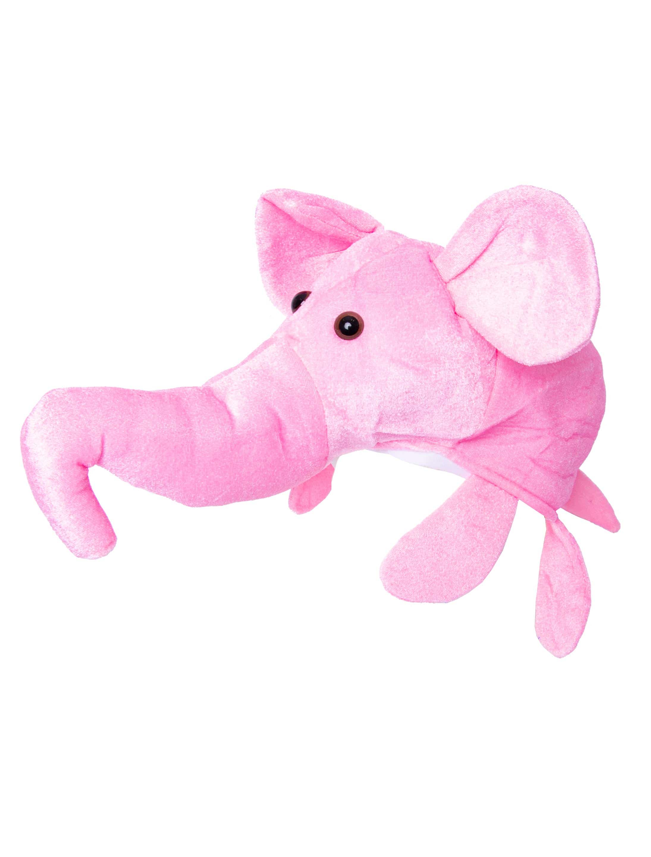 Mütze Plüsch Elefant pink