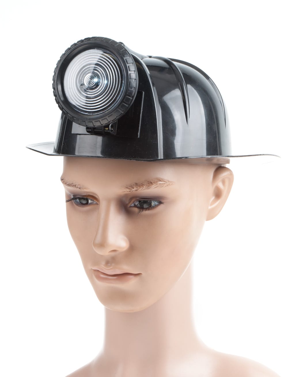 Helm mit Lampe schwarz 