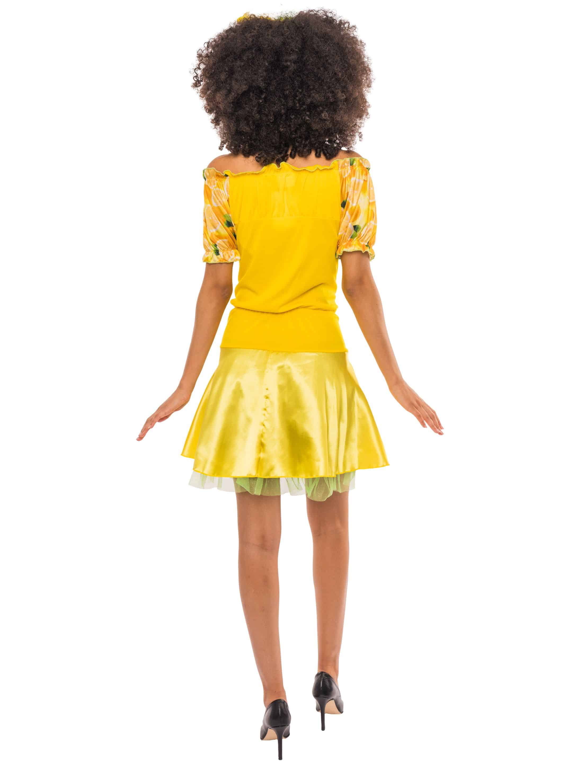 Kleid Zitrone 2-tlg. Damen gelb 40-42