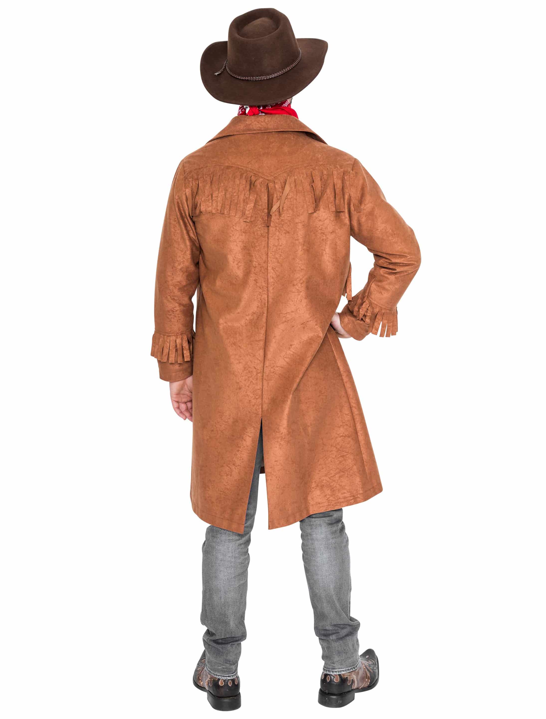 Mantel Cowboy mit Fransen braun 2XL/3XL