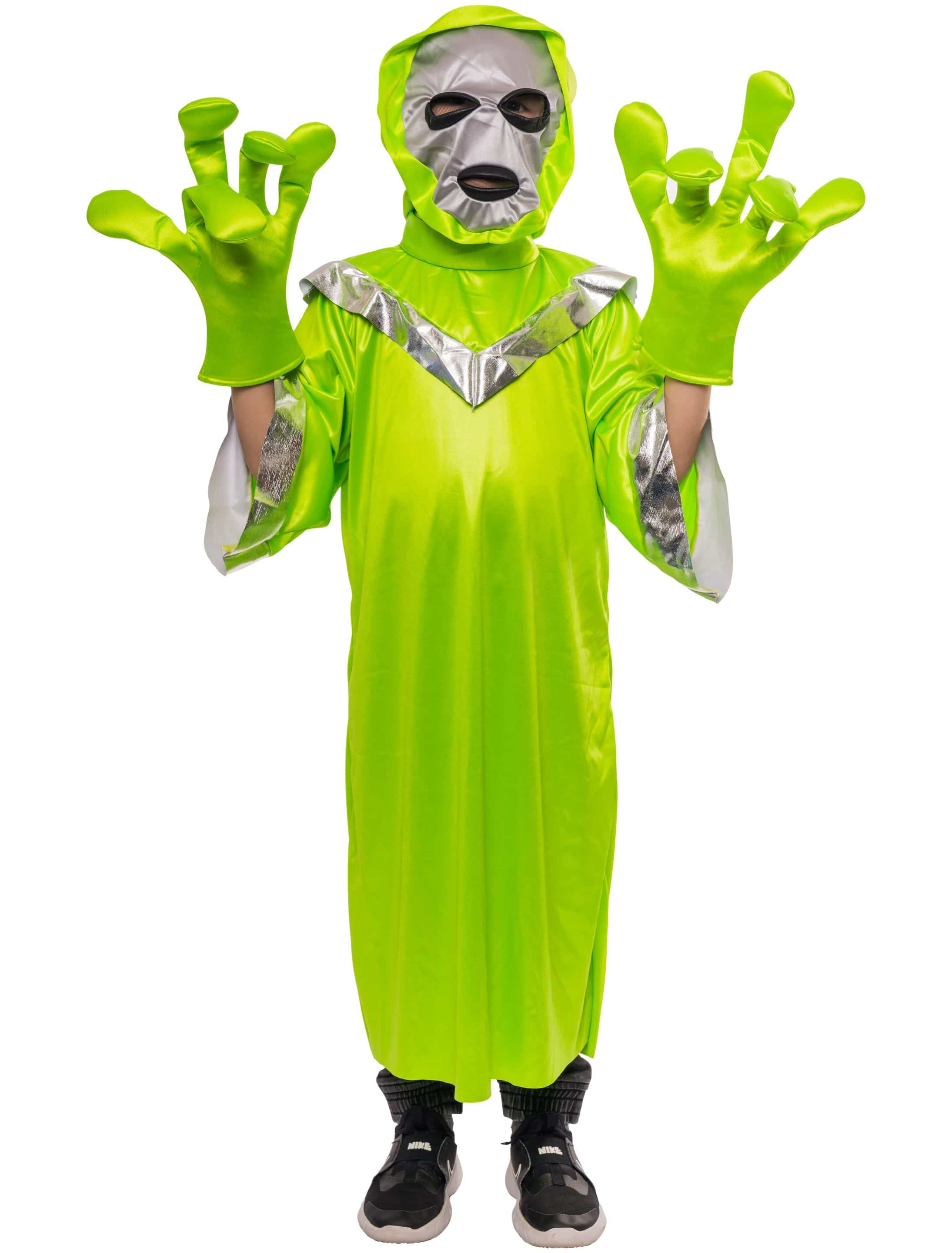 Kostüm Alien 4-tlg.  grün 116