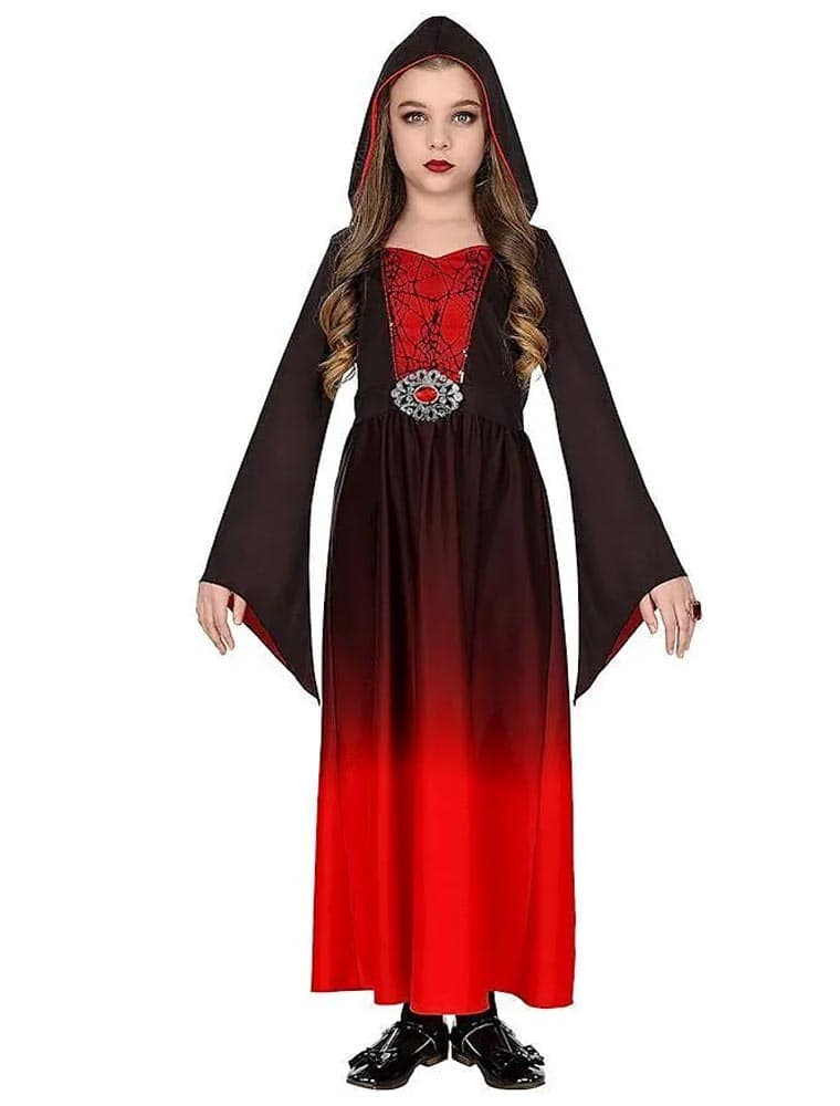 Kleid Gothic Girl schwarz/rot 158
