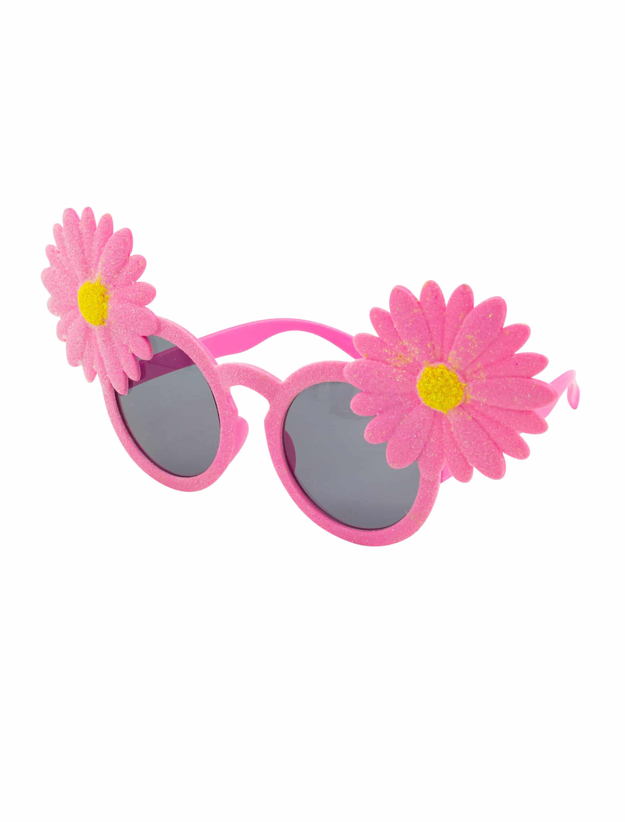 Brille mit Blumen pink