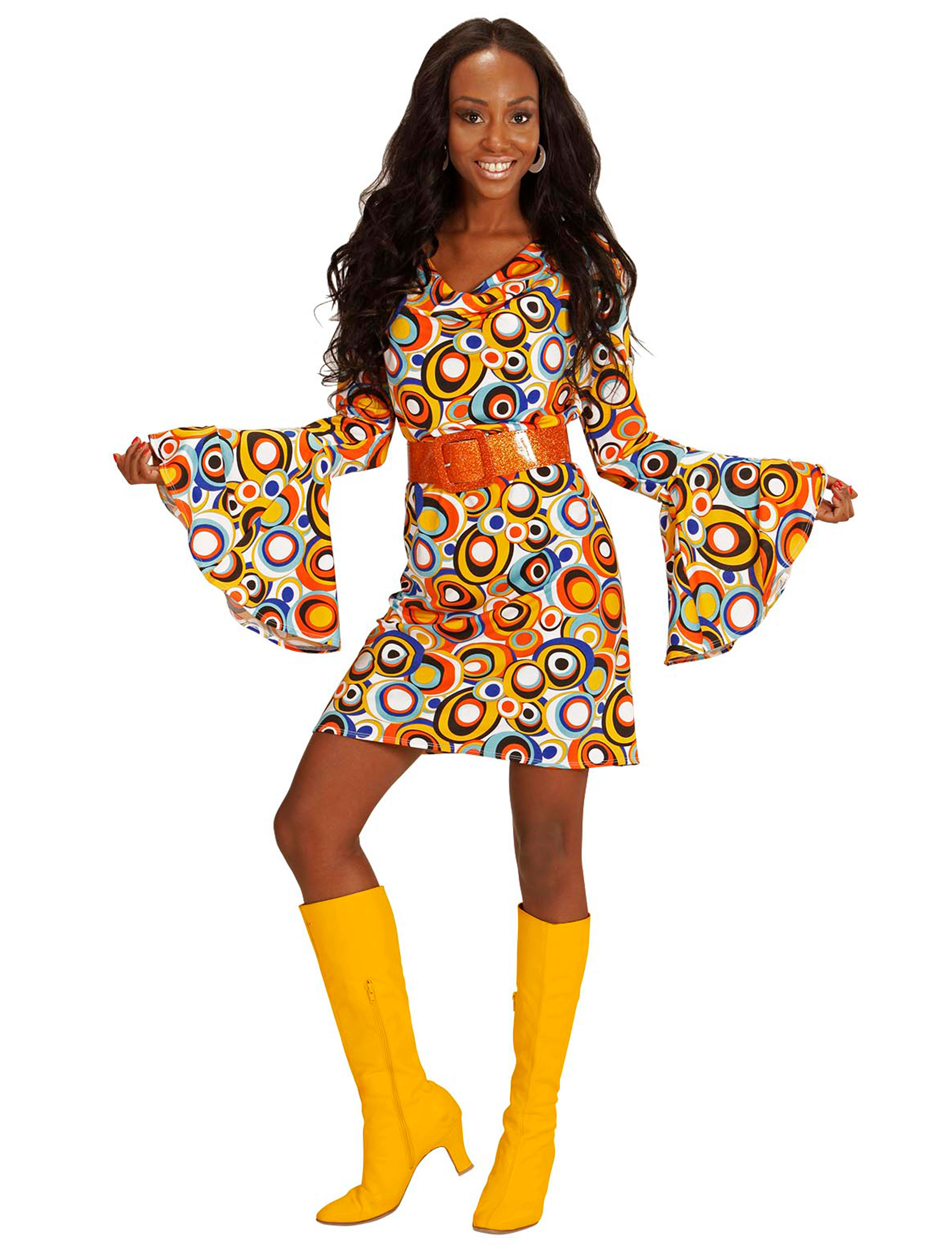 Kleid 70er Bubbles bunt L Kleid 70er Bubbles bunt L