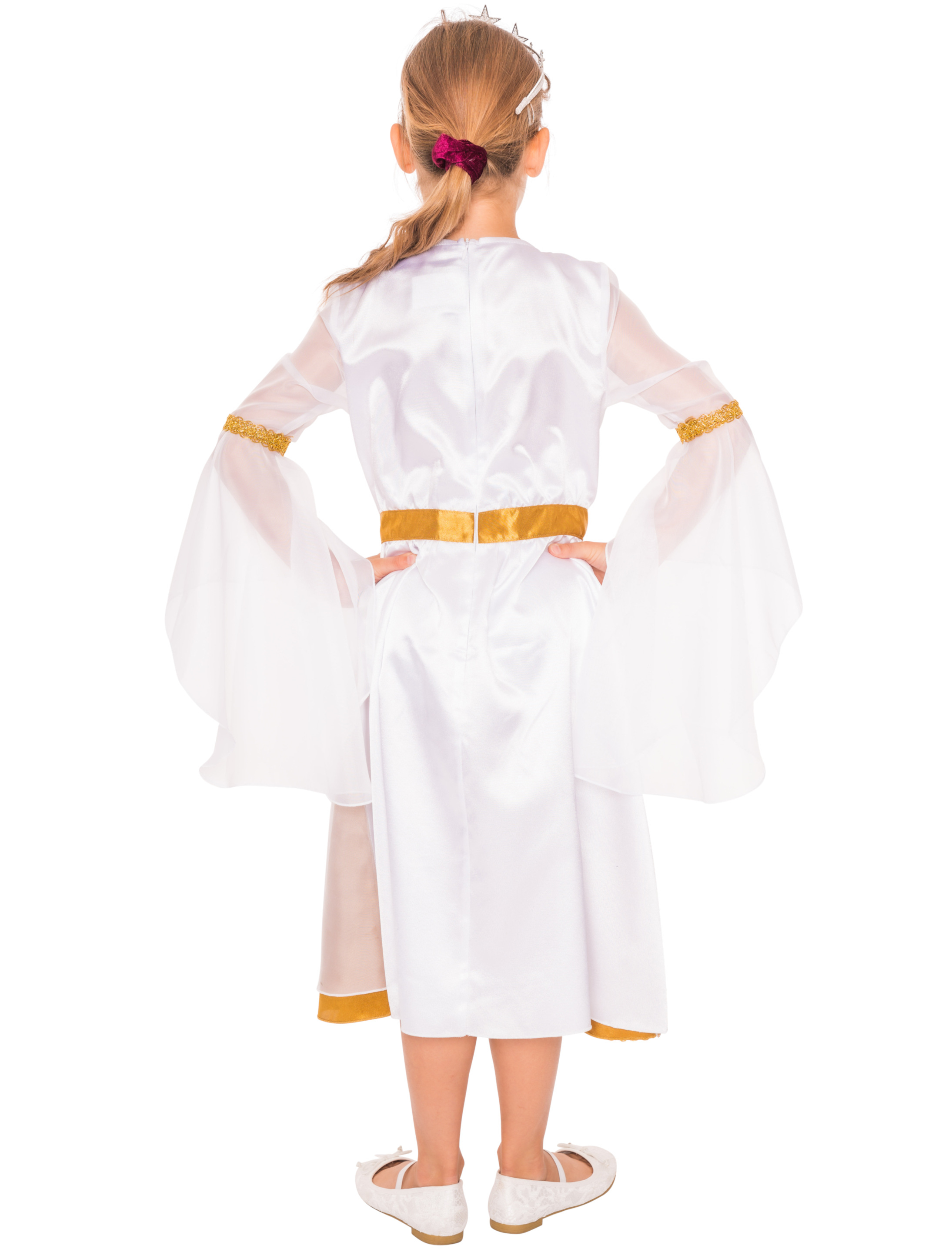 Kleid Engel Kinder weiß/gold 164