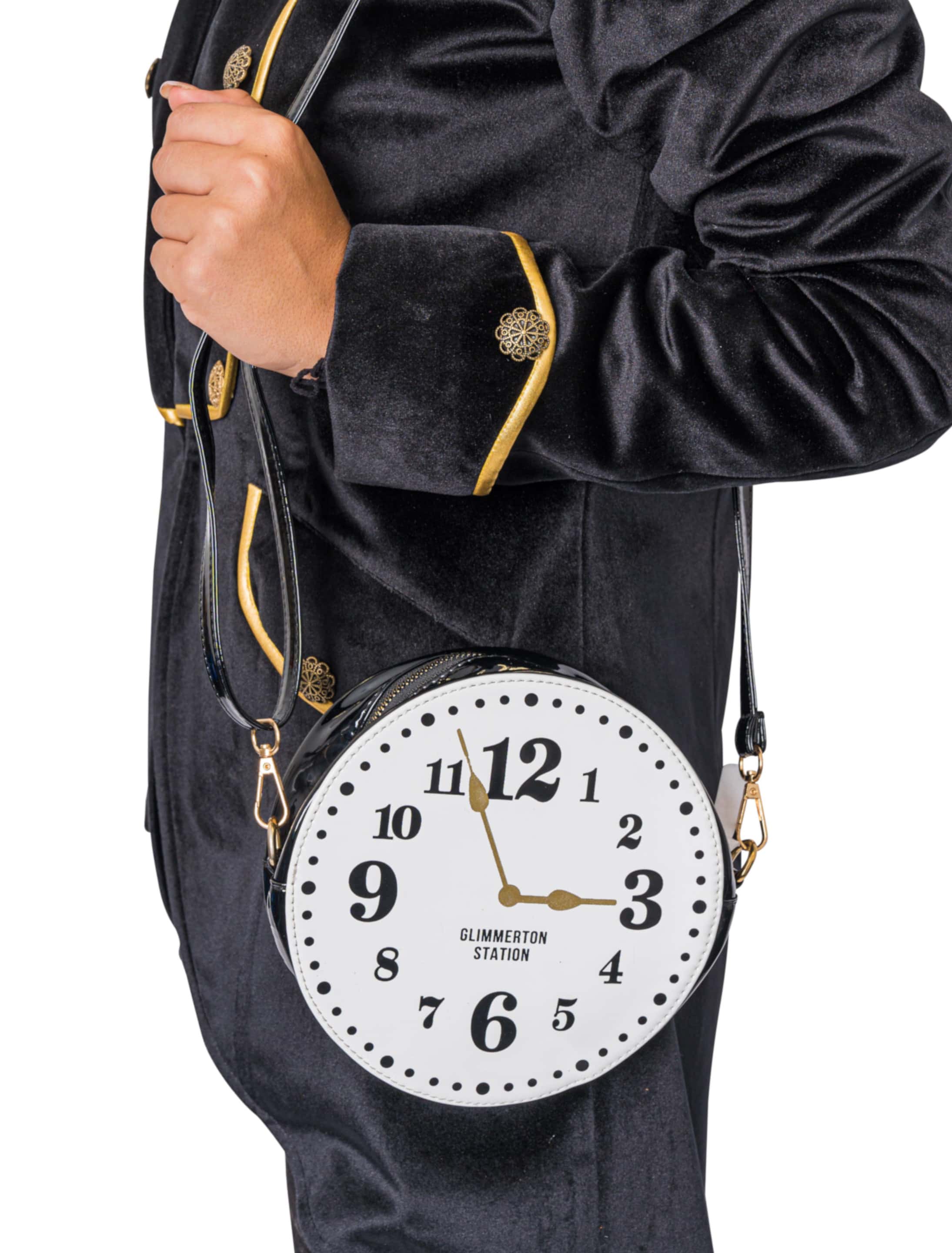 Tasche Uhr schwarz/weiß