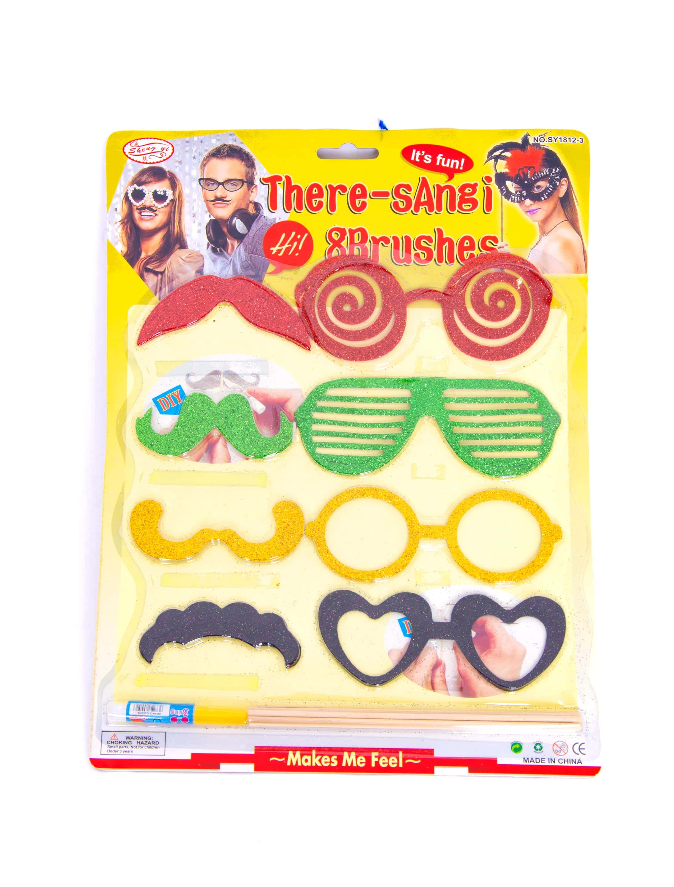 Party-Foto-Set Brillen und Schnurrbärte