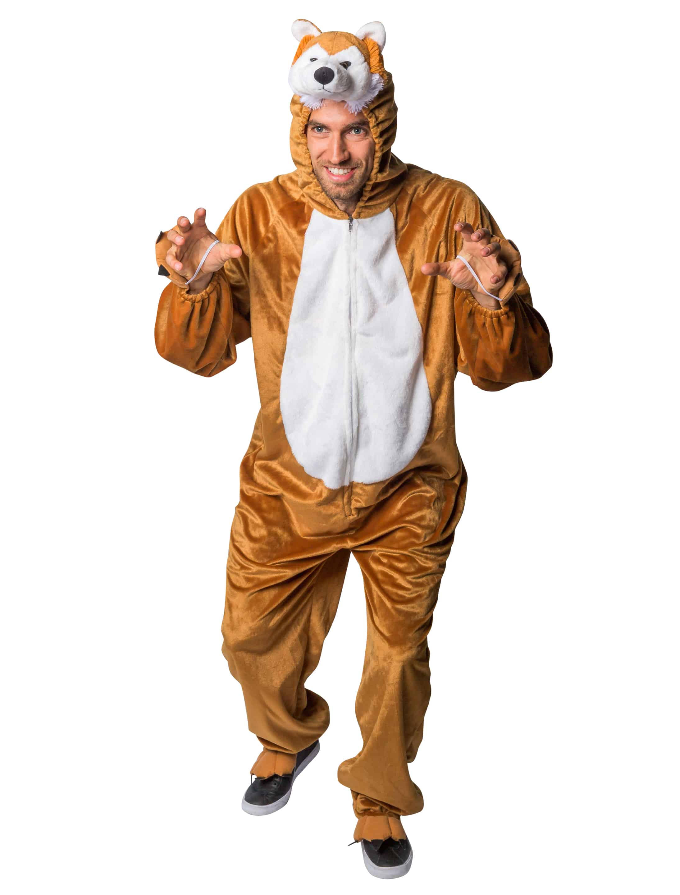 Overall Plüsch Fuchs Herren braun 50-52
