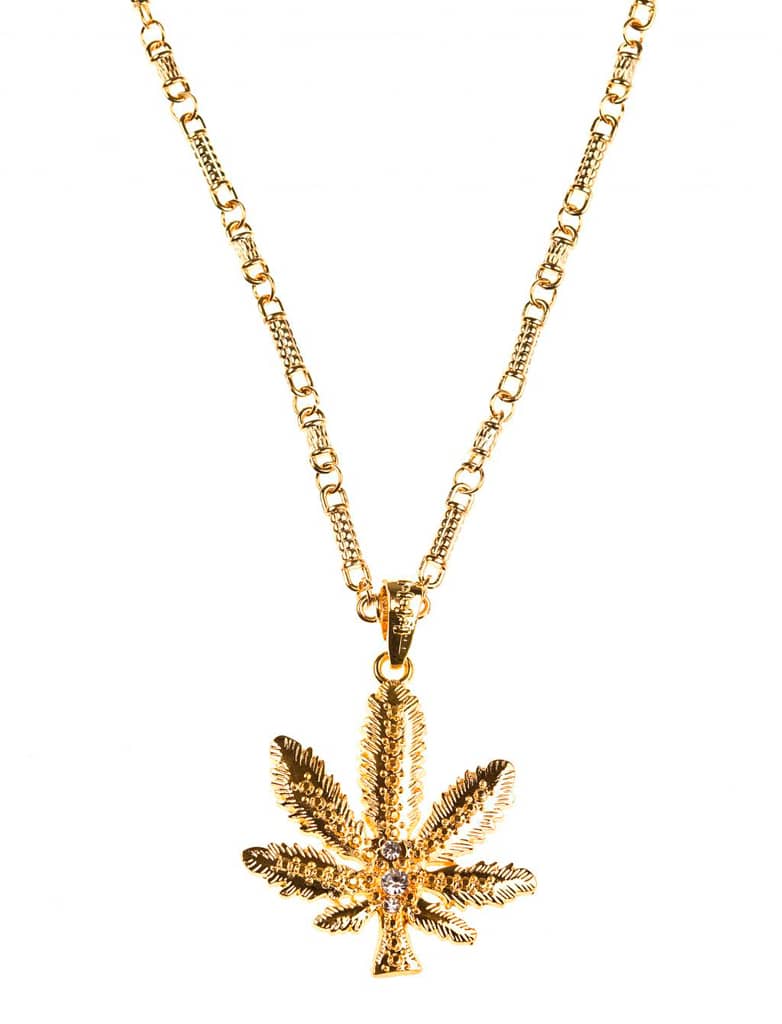 Kette Cannabis gold