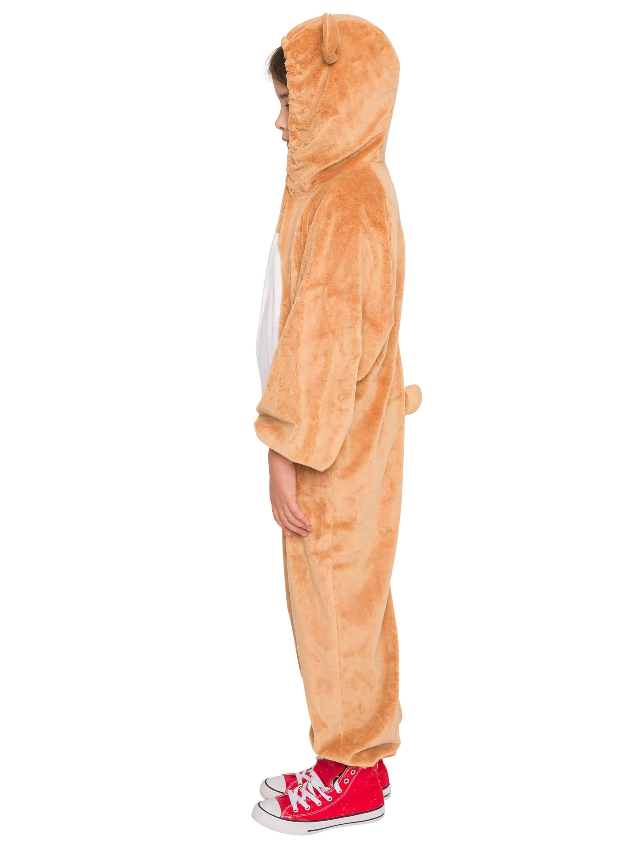 Overall Plüsch Bärchen Kinder braun 86-92