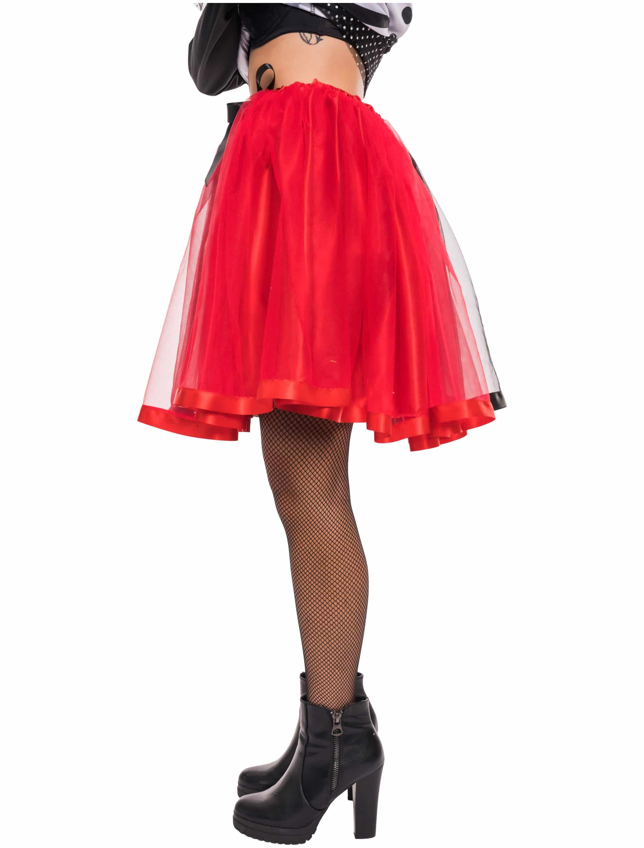 Petticoat Damen schwarz/rot one size