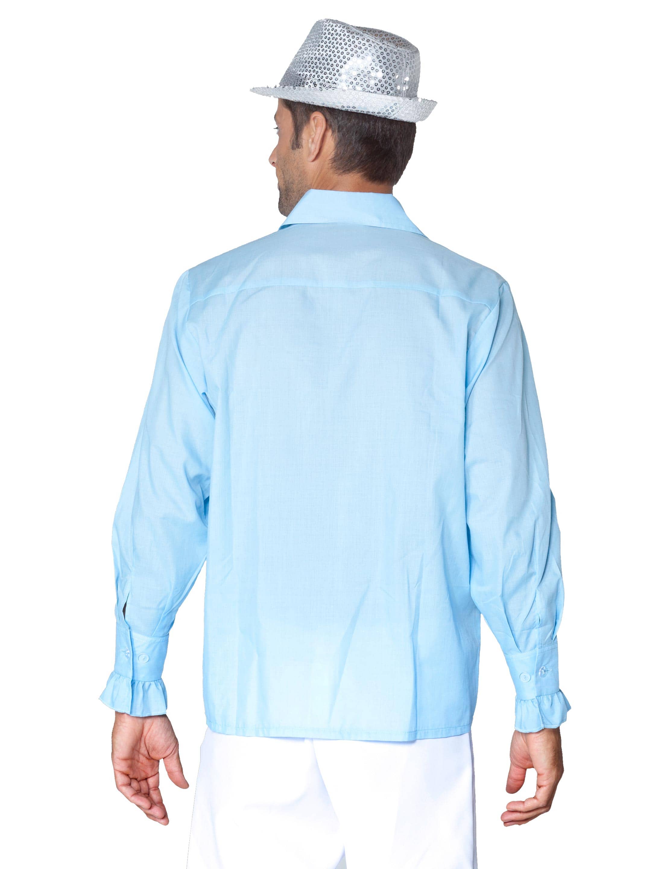 Rüschenhemd Herren blau 3XL