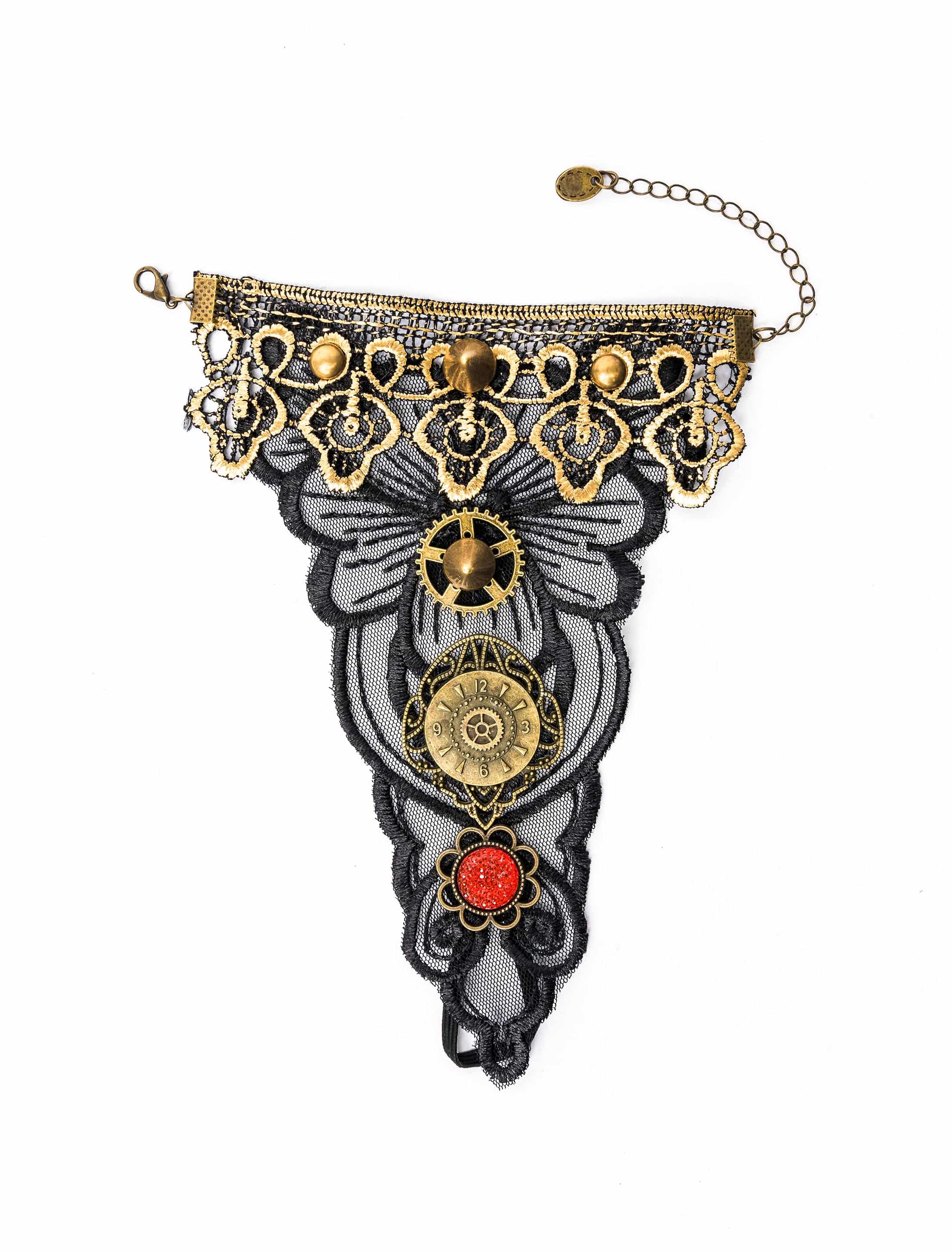 Handschmuck Zahnrad schwarz