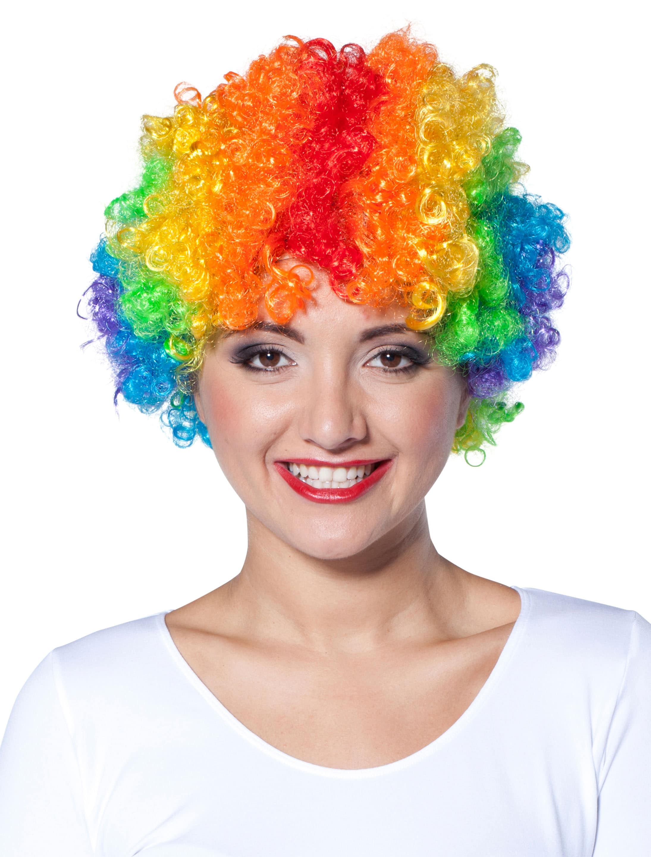 Perücke Clown Regenbogen rainbow one size