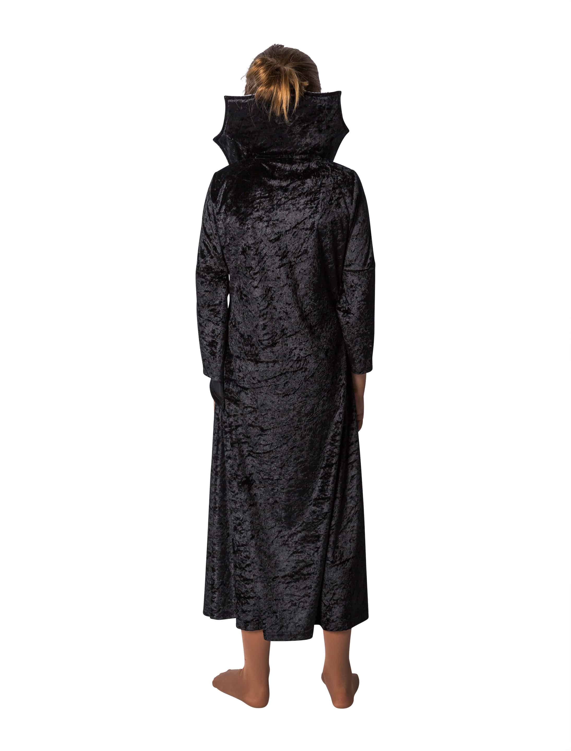 Kleid Vampir mit Kragen Kinder schwarz 128