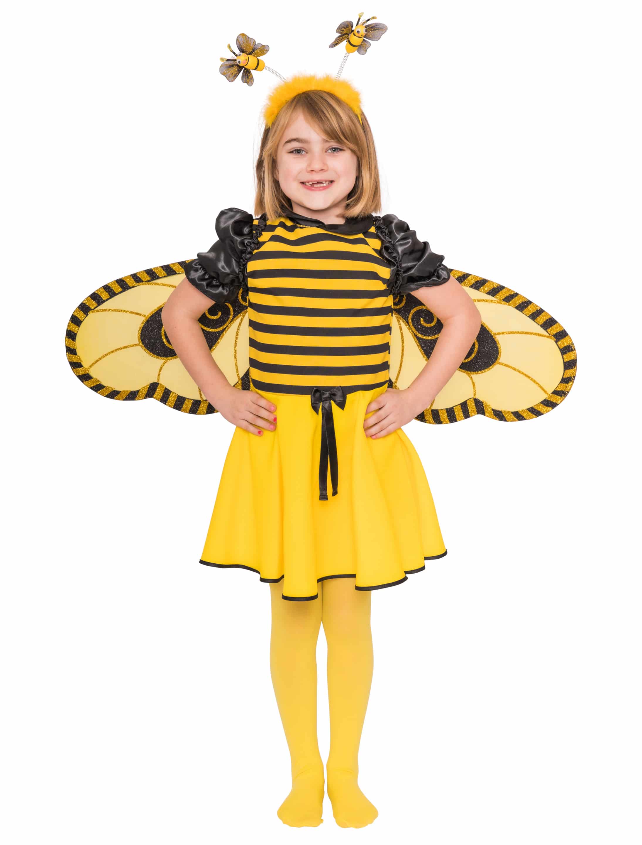 Kleid Biene Kinder schwarz/gelb 128 Kleid Biene Kinder schwarz/gelb 128