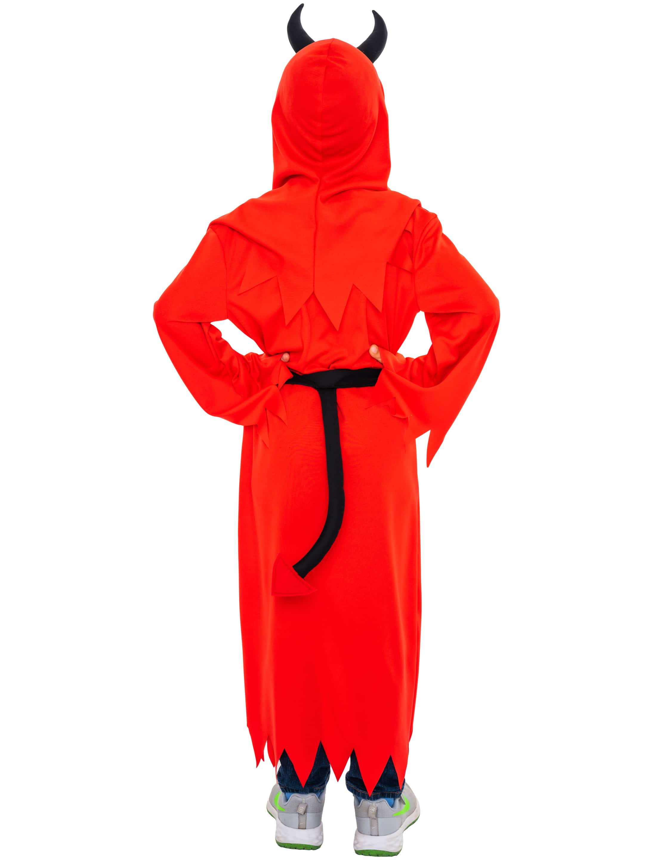 Robe Teufel mit Schwanz Kinder 3-tlg. rot one size Robe Teufel mit Schwanz Kinder 3-tlg. rot one size