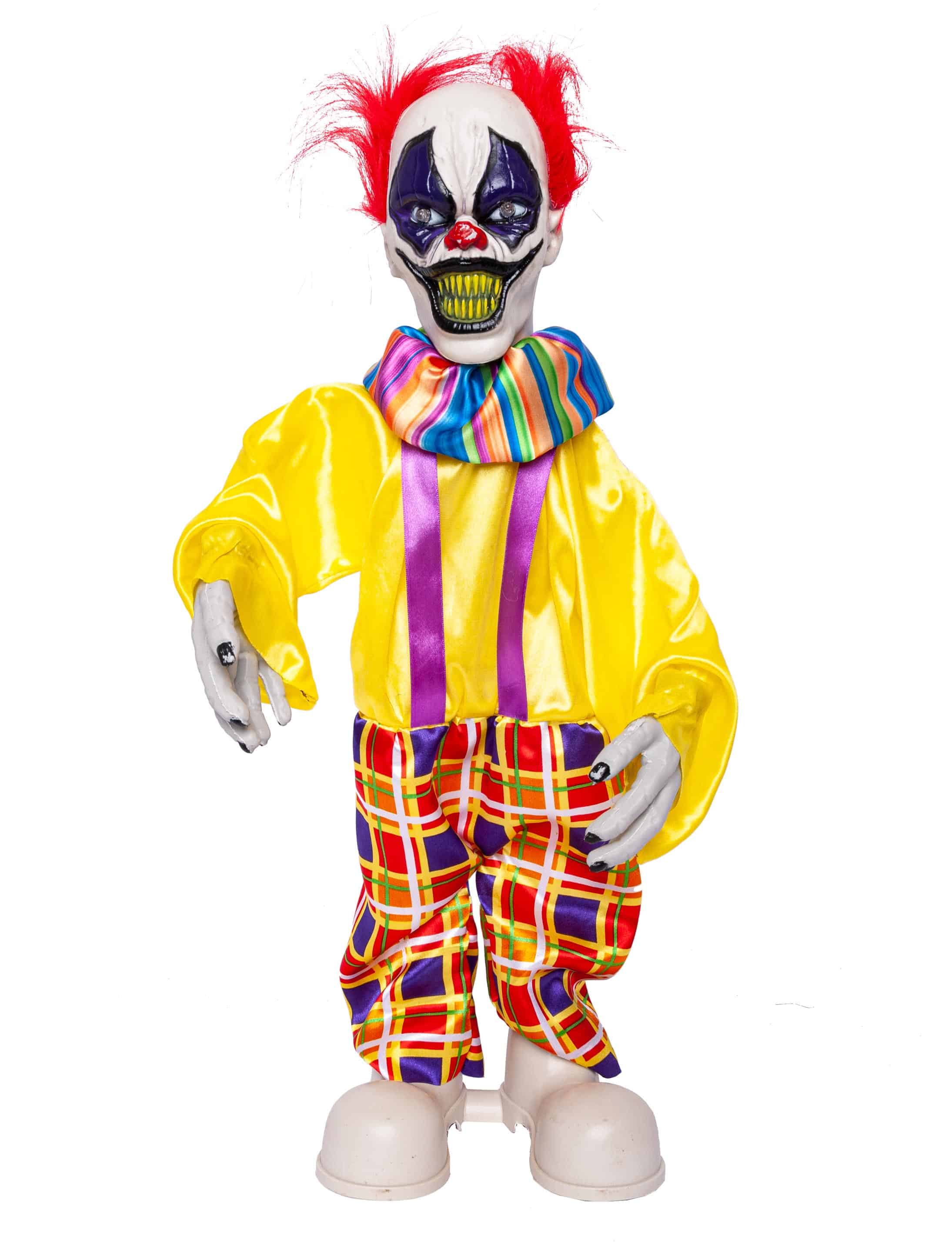 Horrorclown stehend mit Funktion 60cm