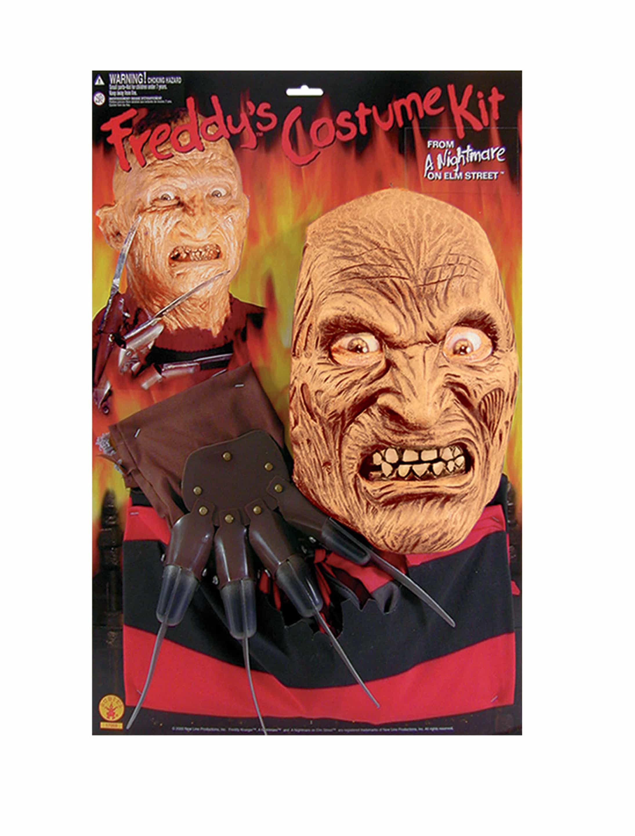 Freddy Krüger Set 3-tlg. rot/grün one size